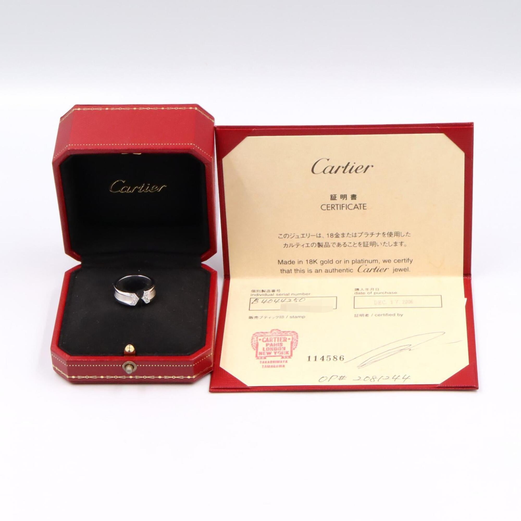 Cartier Silver Clear White Gold (18K) Band Ring (Pre-Owned)