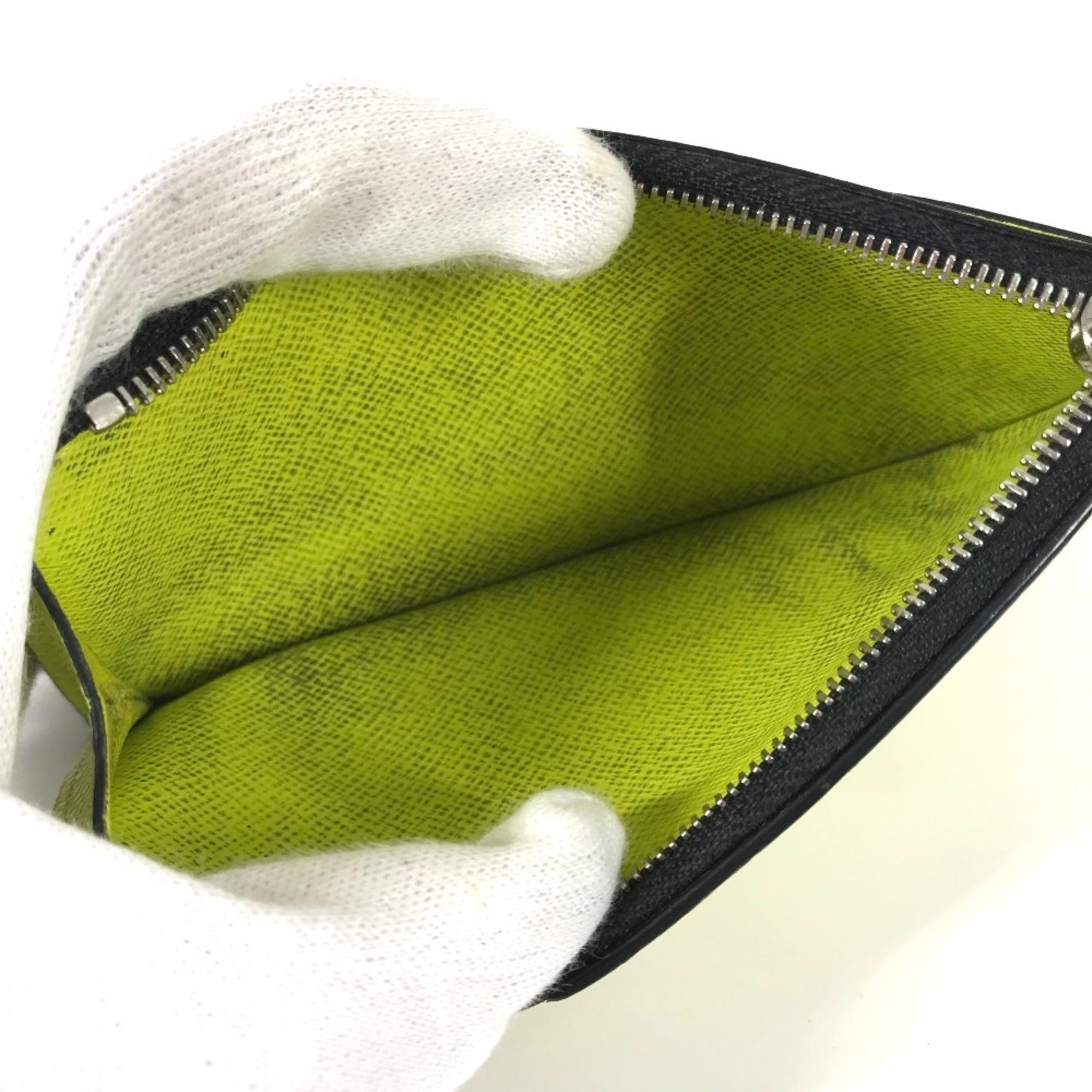 Louis Vuitton Taiga Yellow Taiga Leather Monogram Coin Purse/Coin Case (Pre-Owned)