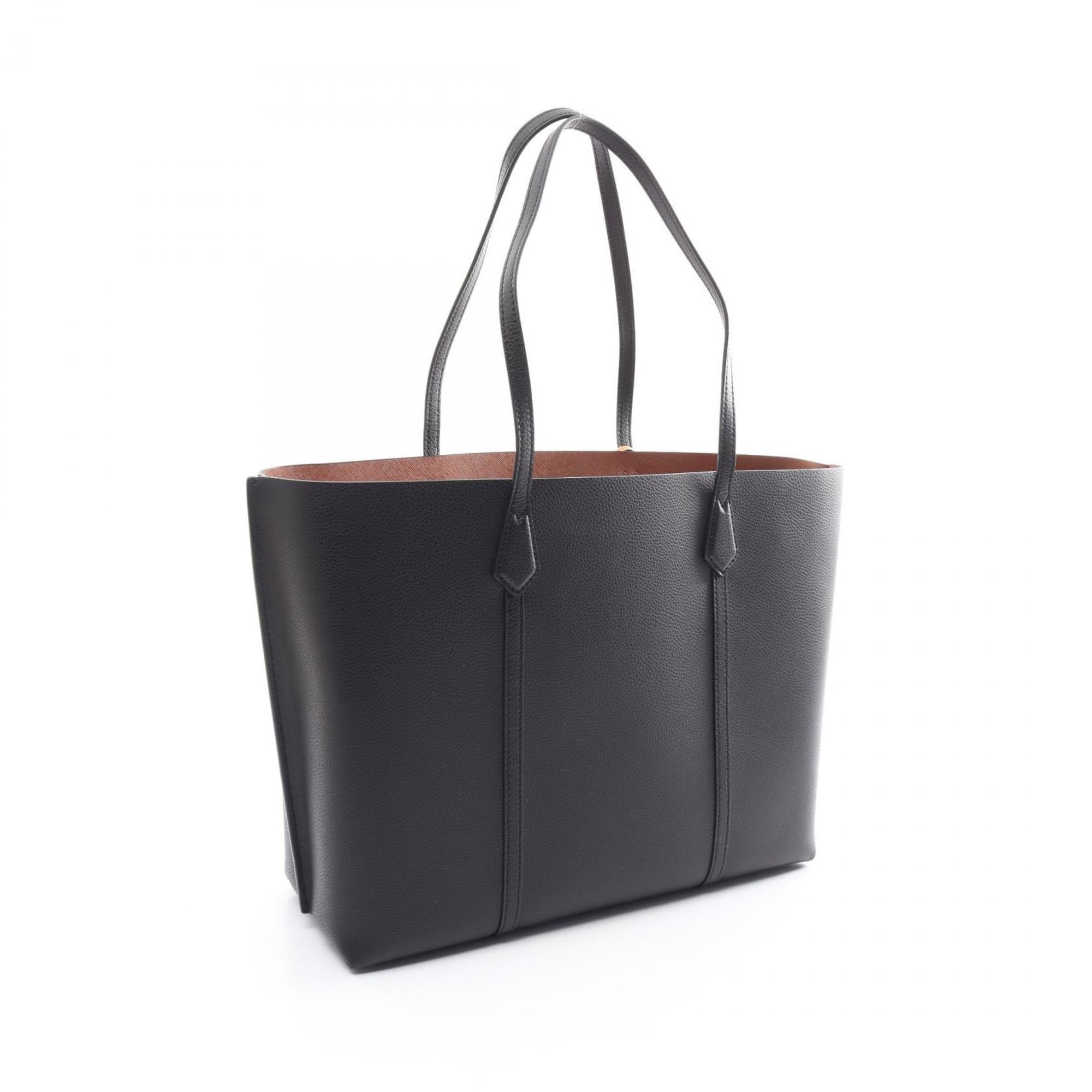 Tory Burch Black Leather Tote Bag (Pre-Owned)