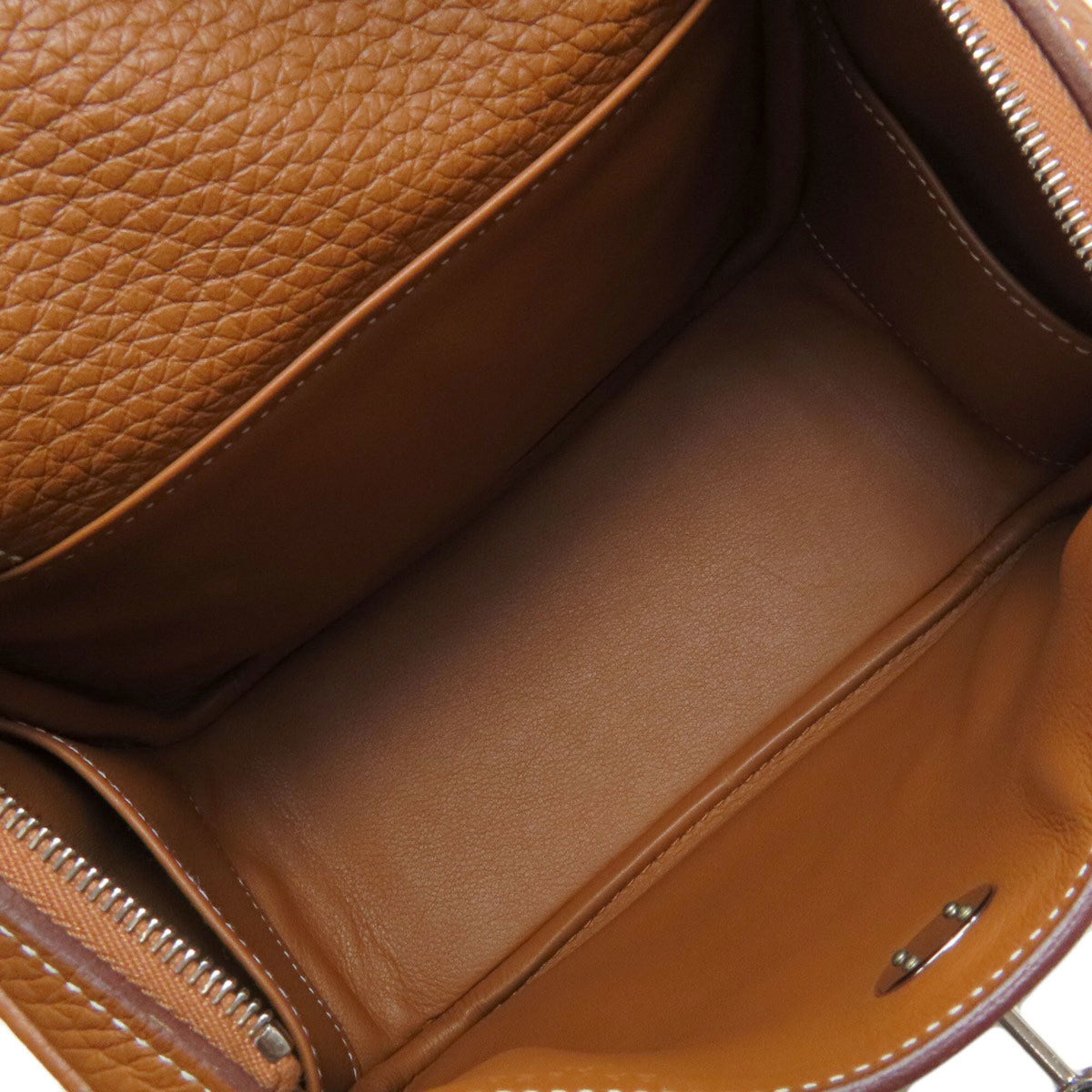 Hermes Gold Taurillon Clemence Leather Handbag (Pre-Owned)