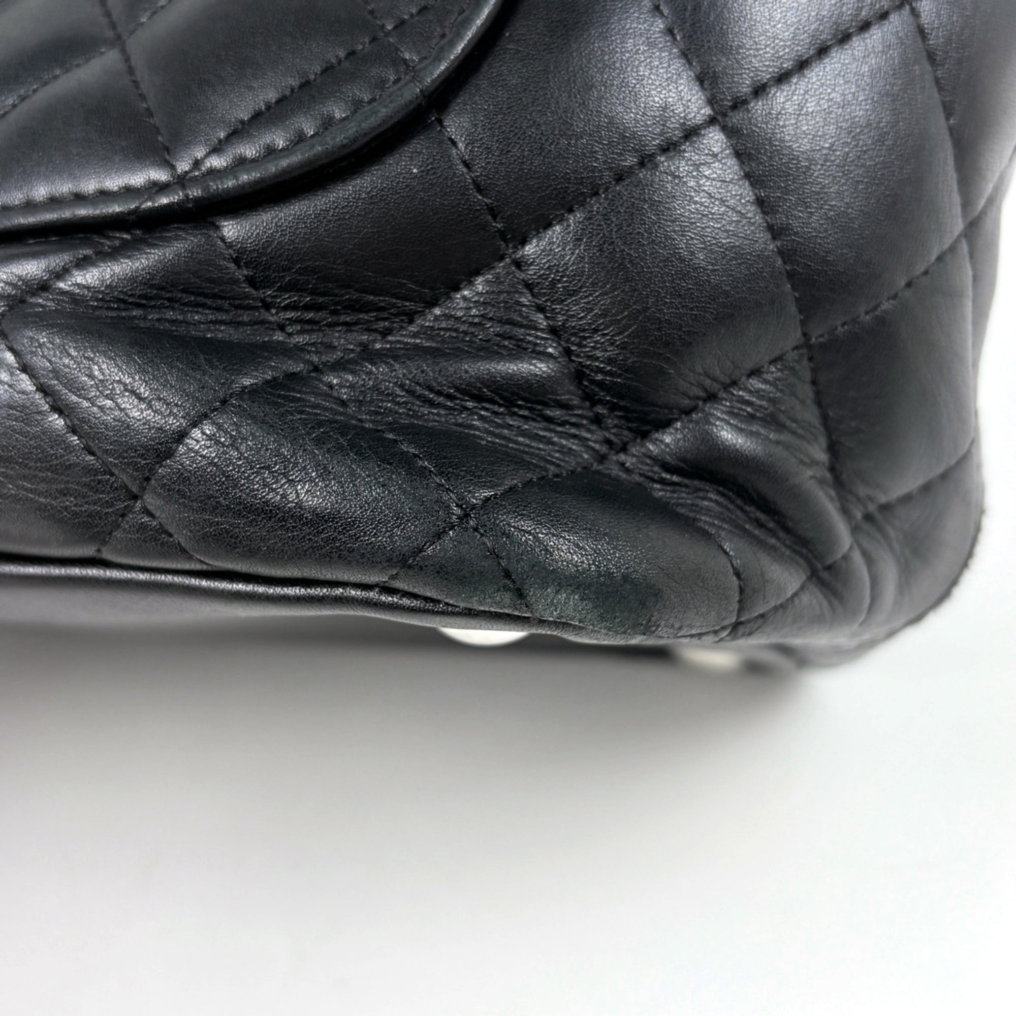 Chanel Ligne Cambon Black Leather Tote Bag (Pre-Owned)