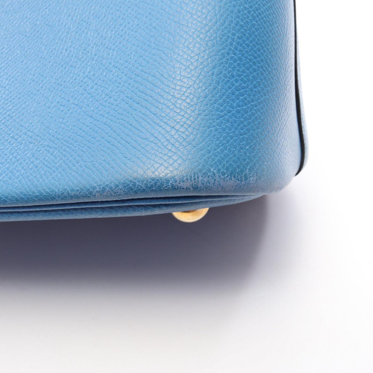 Hermes Blue Courchevel Leather Handbag (Pre-Owned)