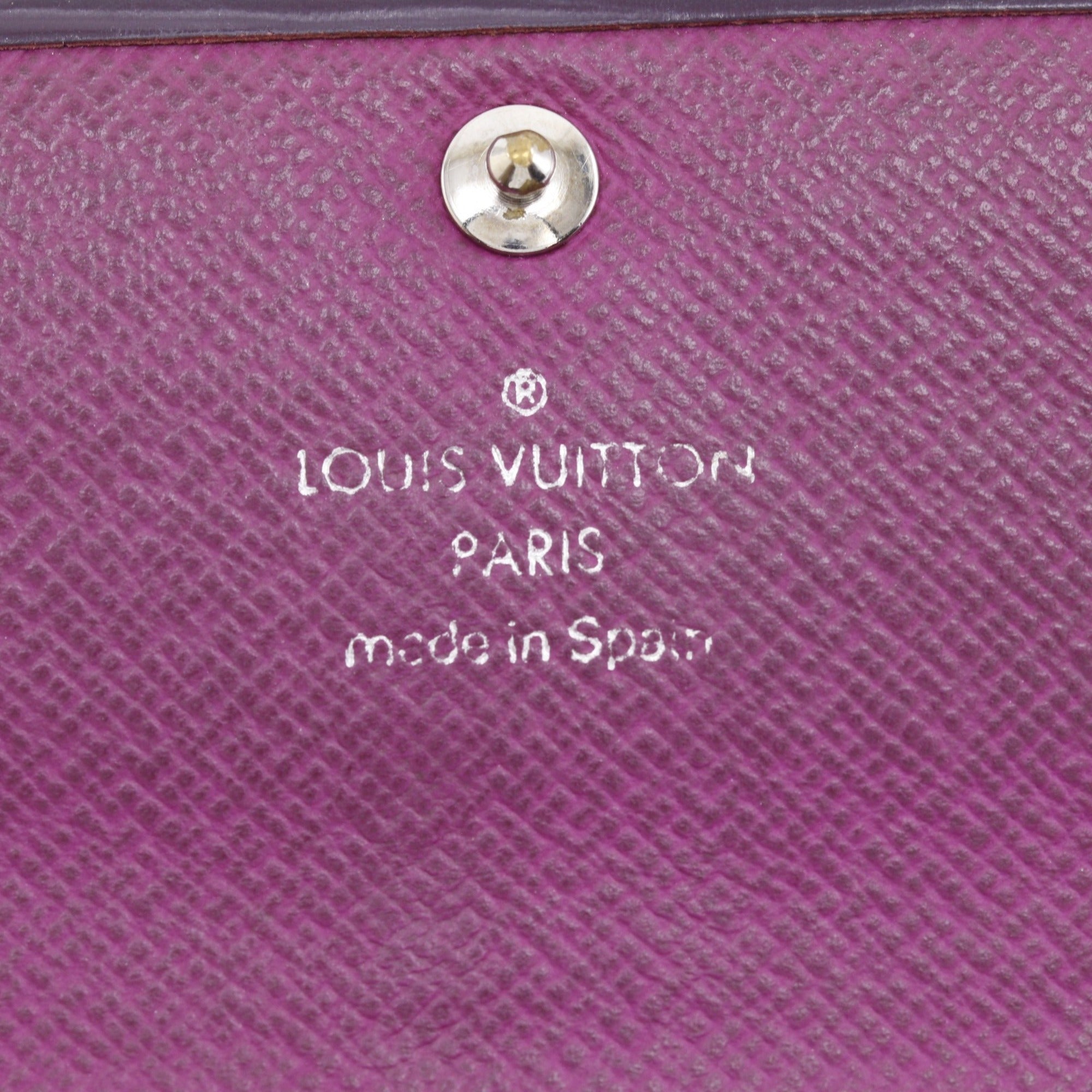 Louis Vuitton Epi Cassis Purple Epi Leather Long Wallet (Bi-Fold) (Pre-Owned)