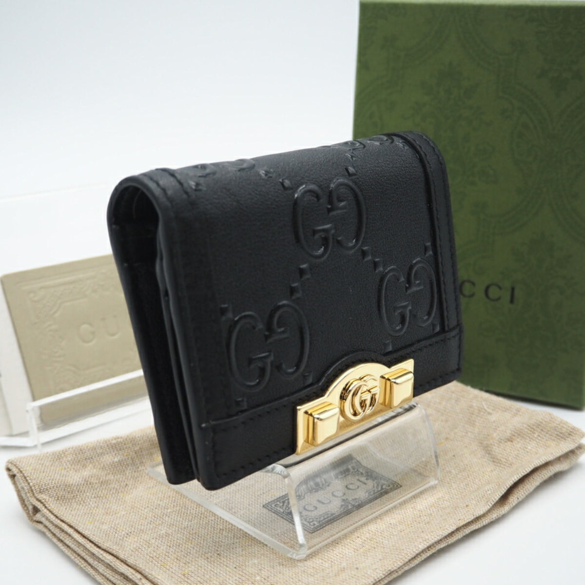Gucci Black Leather Wallet (Bi-Fold) (Pre-Owned)