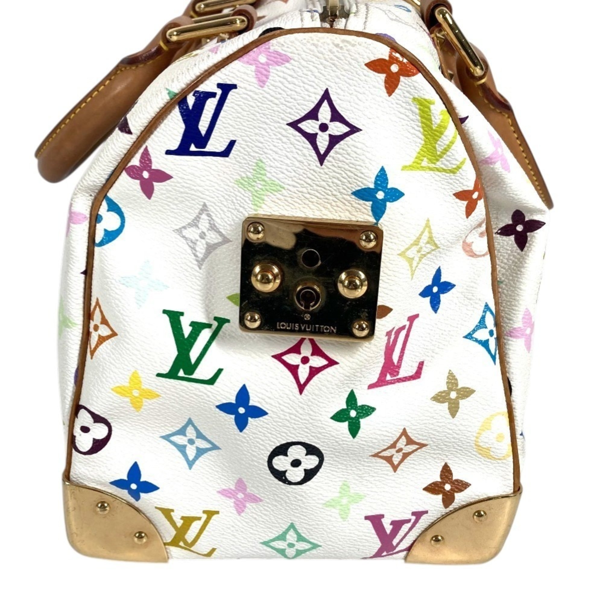 Louis Vuitton Blanc Multi-Color Monogram Multicolore Boston Bag Handbag (Pre-Owned)