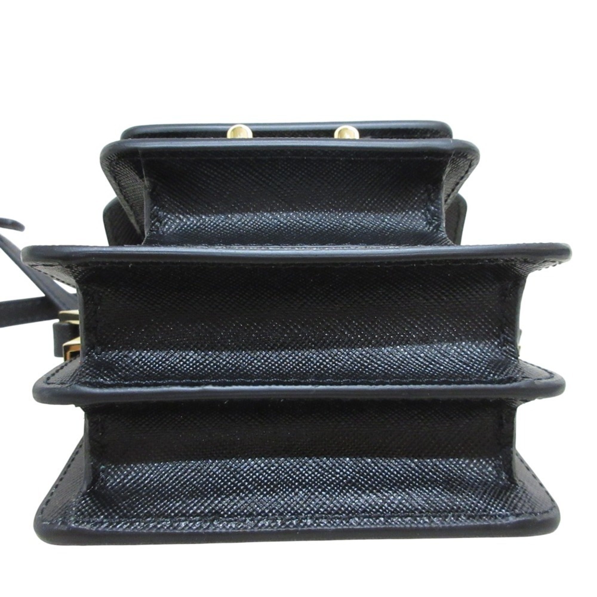 Marni Black White Leather Pochette Shoulder Bag (Pre-Owned)