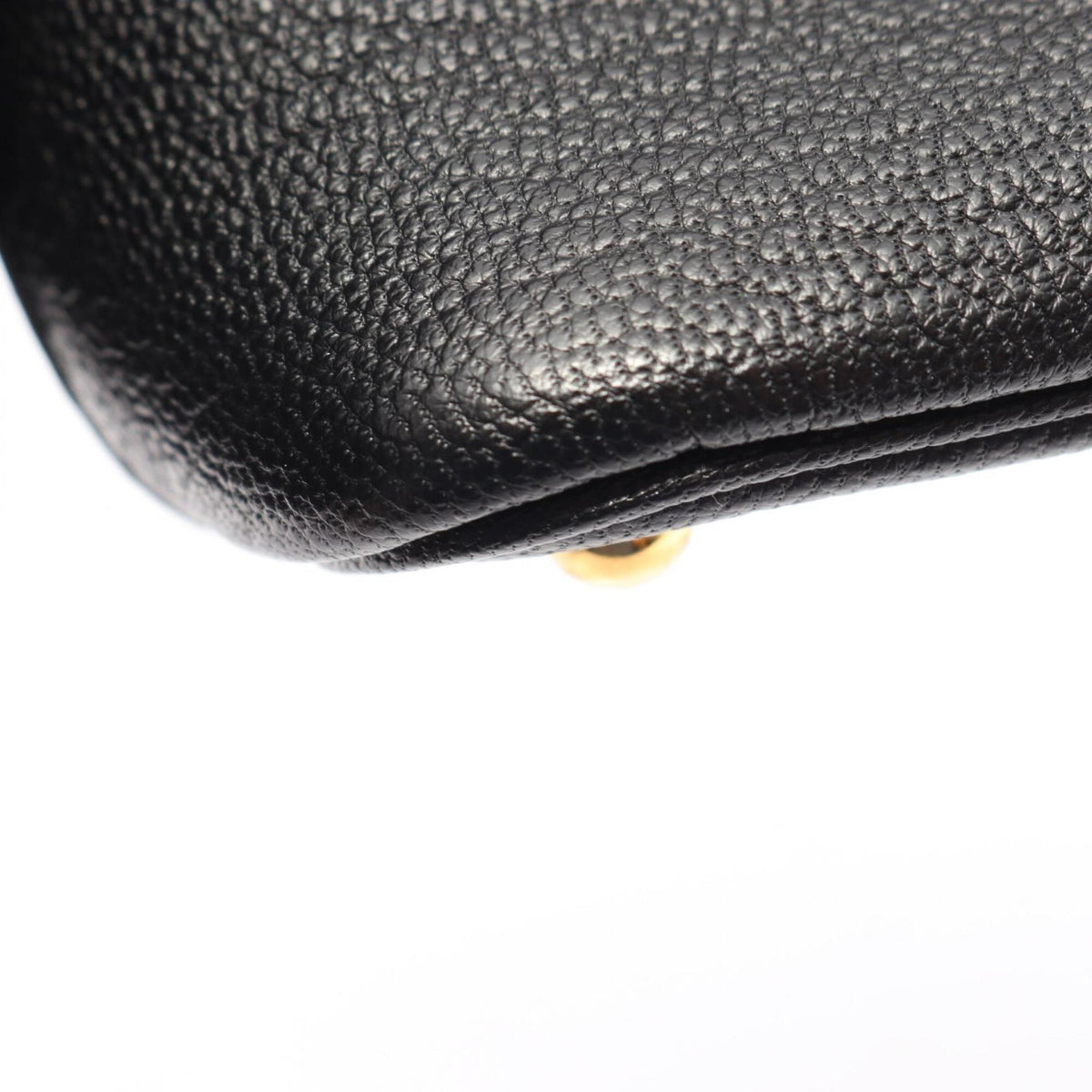 Hermes Black Chevre Leather Handbag (Pre-Owned)