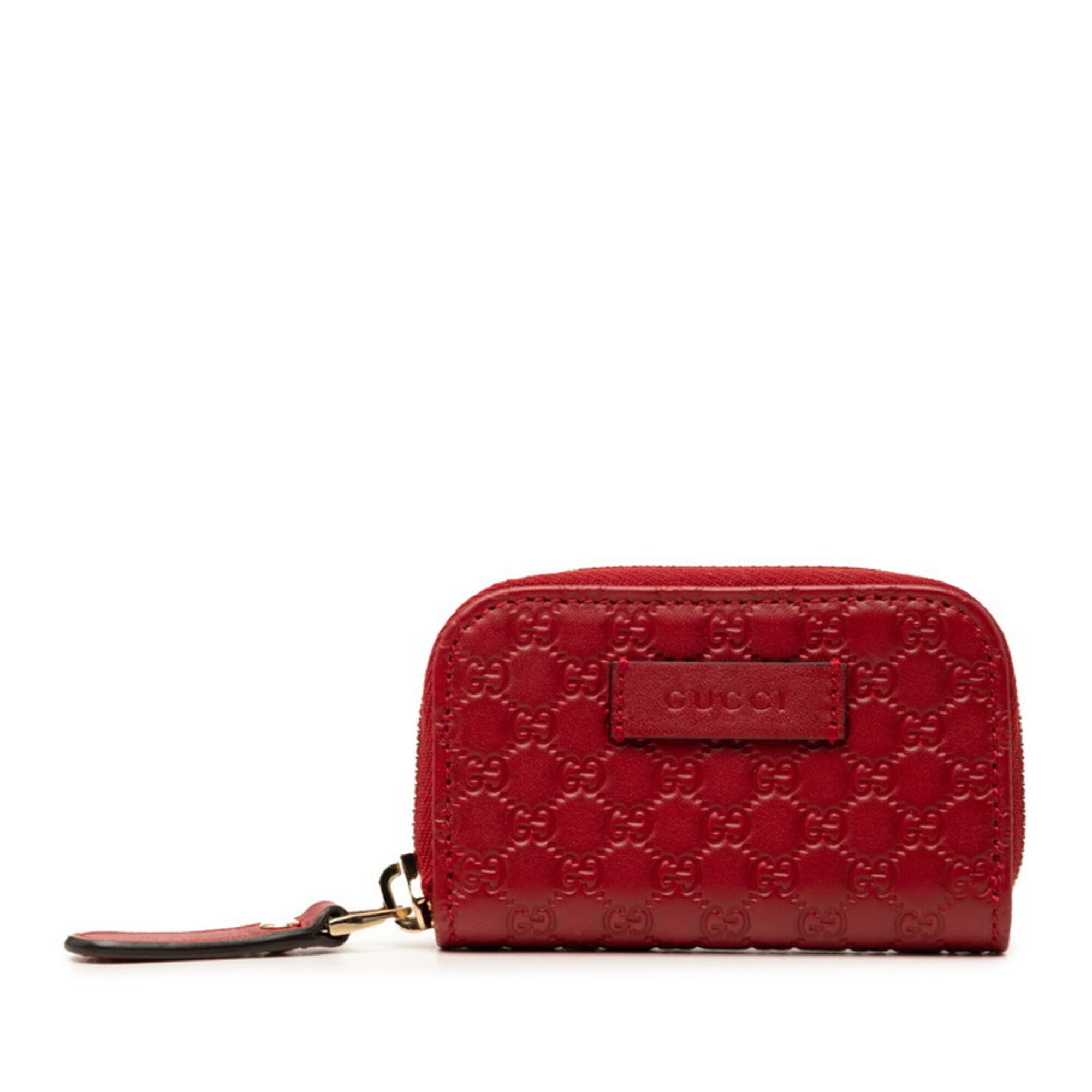 Gucci Red Color Leather Coin Purse/Coin Case (Pre-Owned)