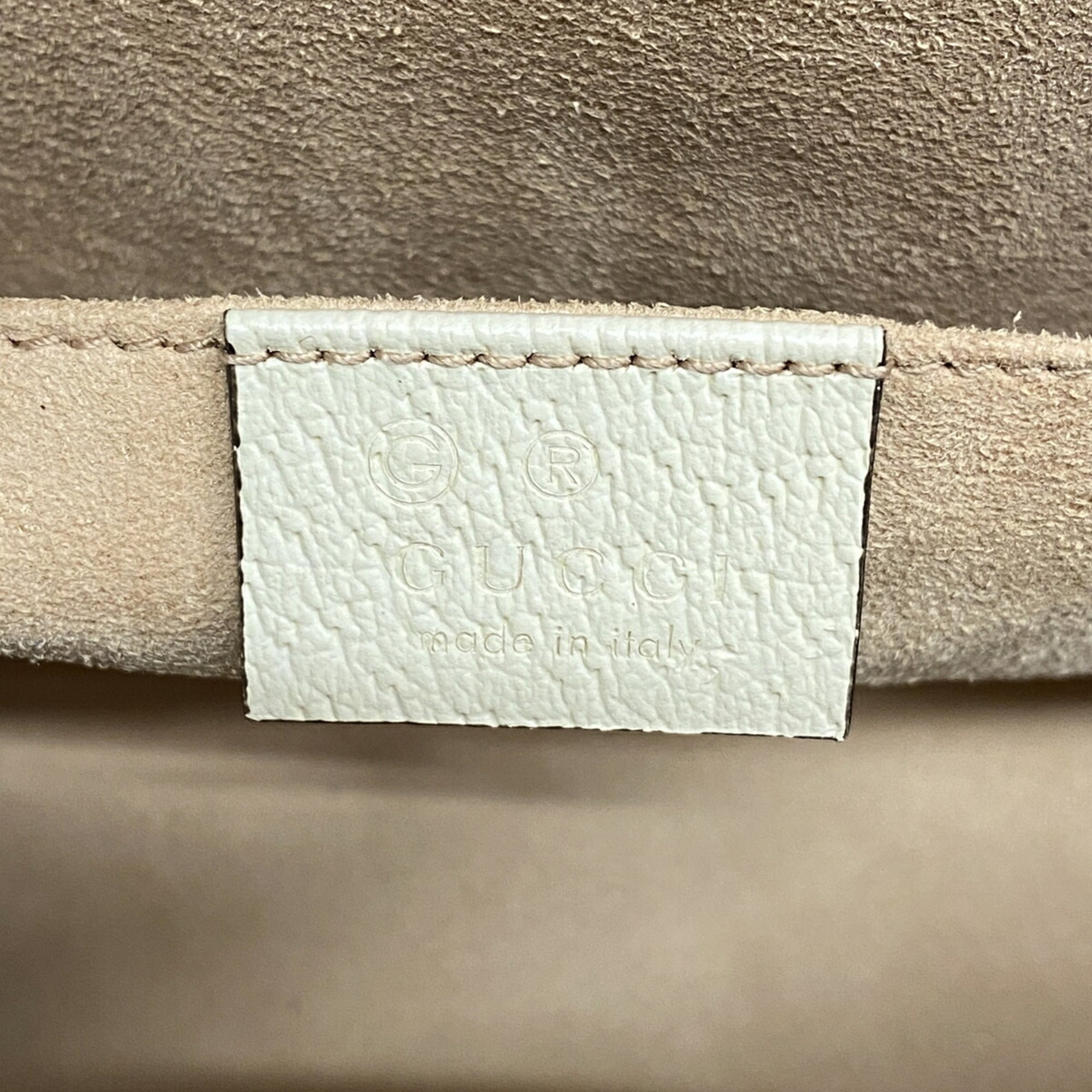 Gucci Ivory Leather Shoulder Bag (Pre-Owned)