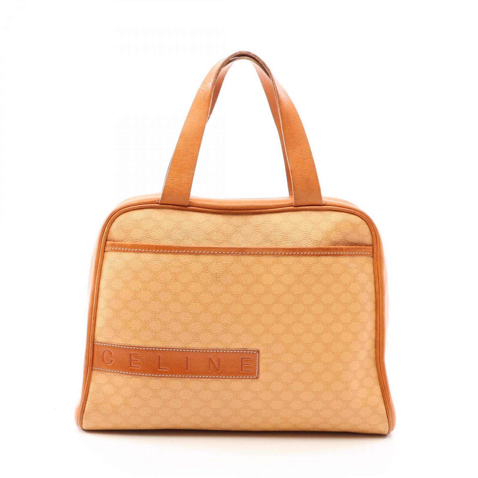 Celine Beige Coated Canvas Leather Handbag (Pre-Owned)