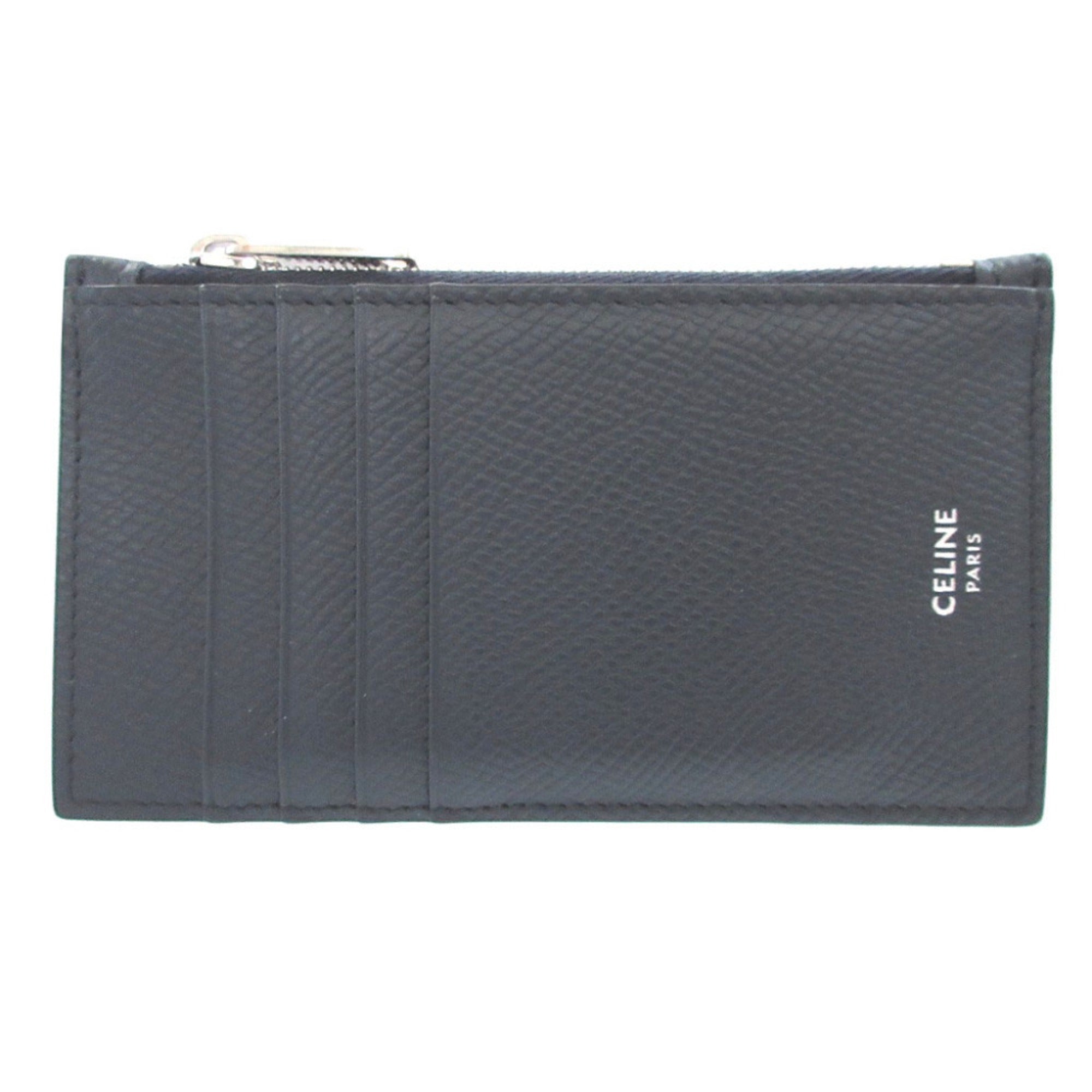Celine Navy Leather Card Wallet (Pre-Owned)