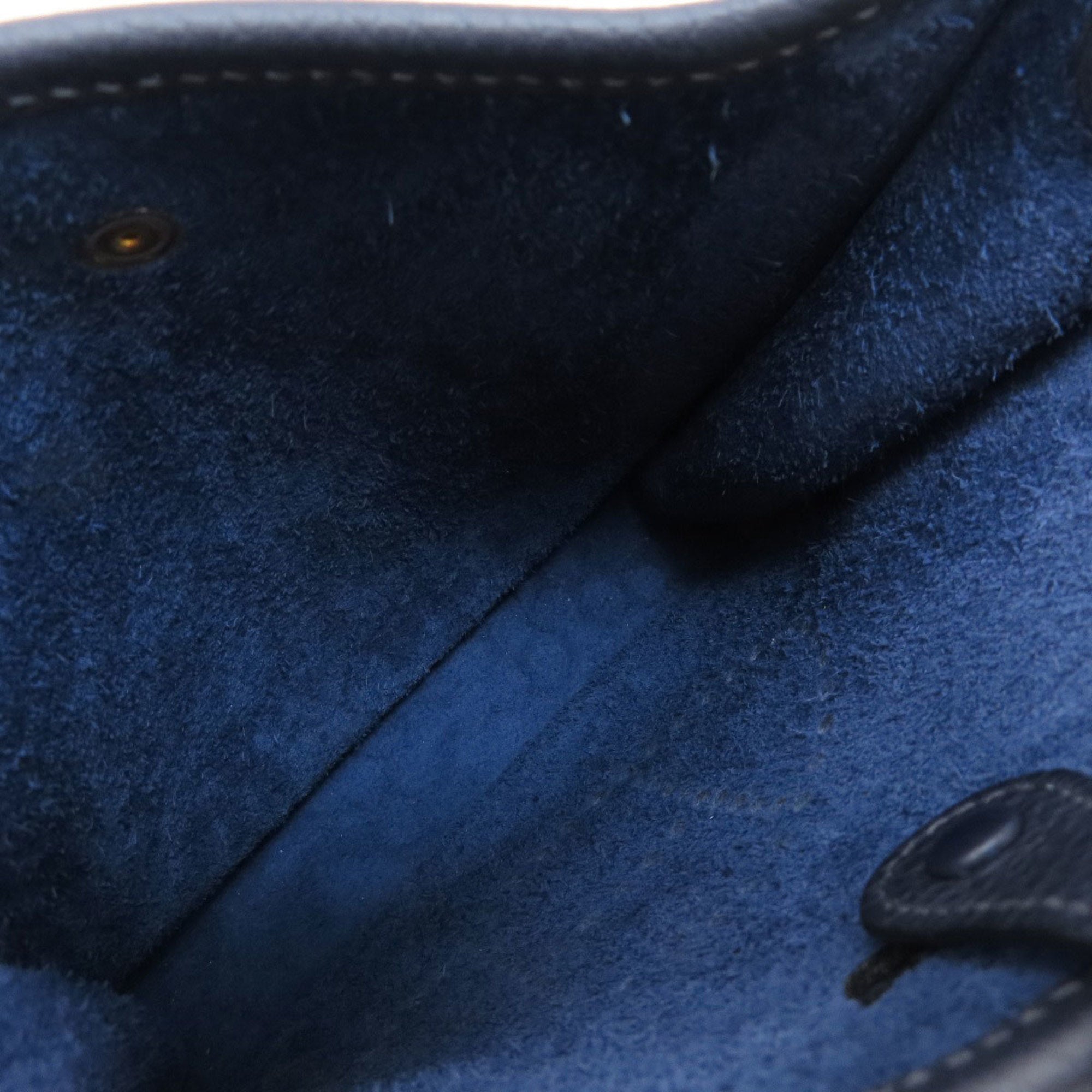 Hermes Blue Nuit Taurillon Clemence Leather Shoulder Bag (Pre-Owned)