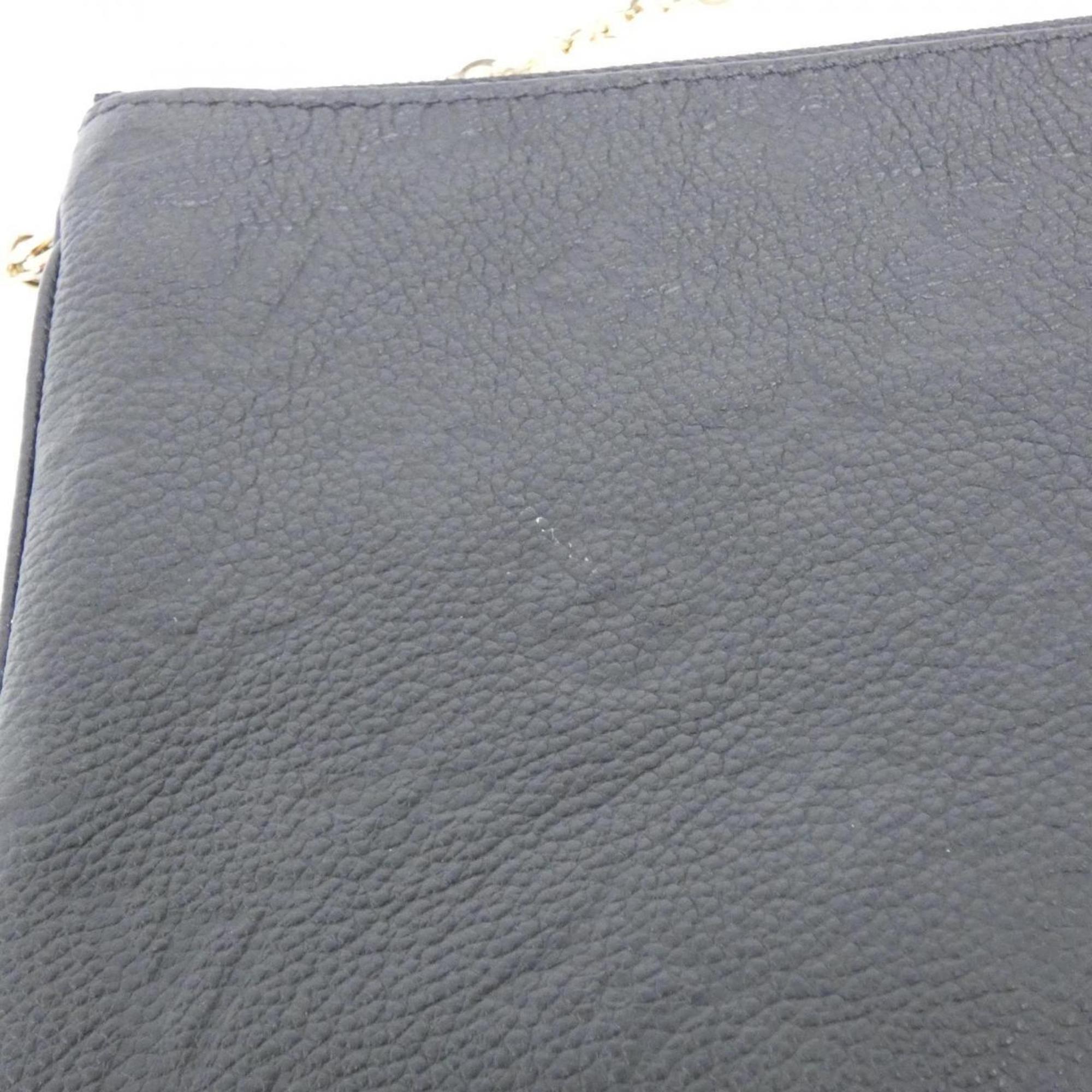 Louis Vuitton Black Leather Pochette Shoulder Bag (Pre-Owned)