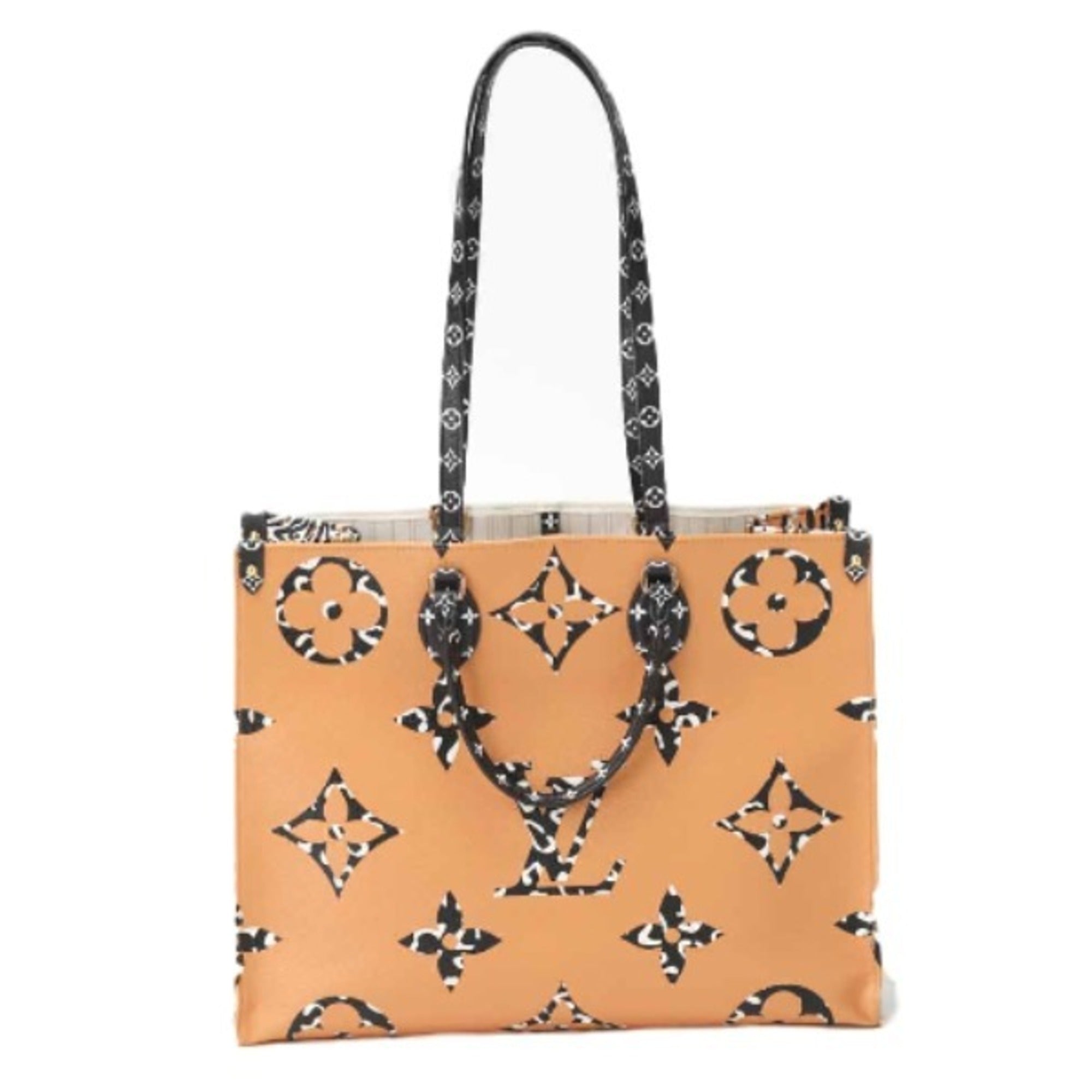 Louis Vuitton Orange White Tote Bag (Pre-Owned)