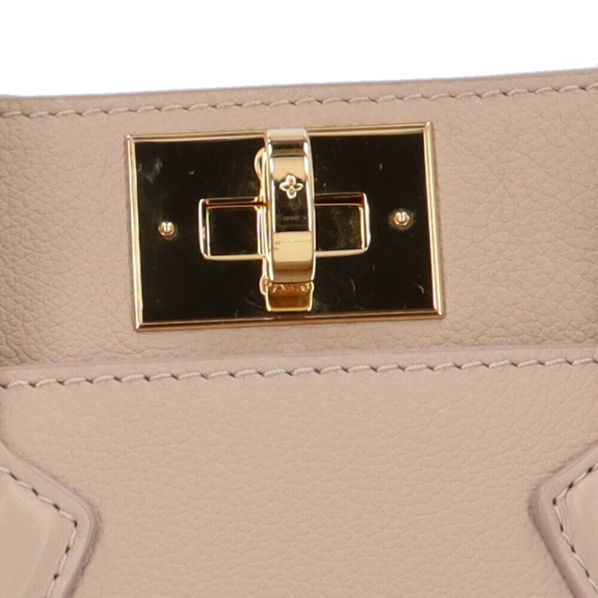 Louis Vuitton Beige Galle Leather Mahina Leather Shoulder Bag (Pre-Owned)