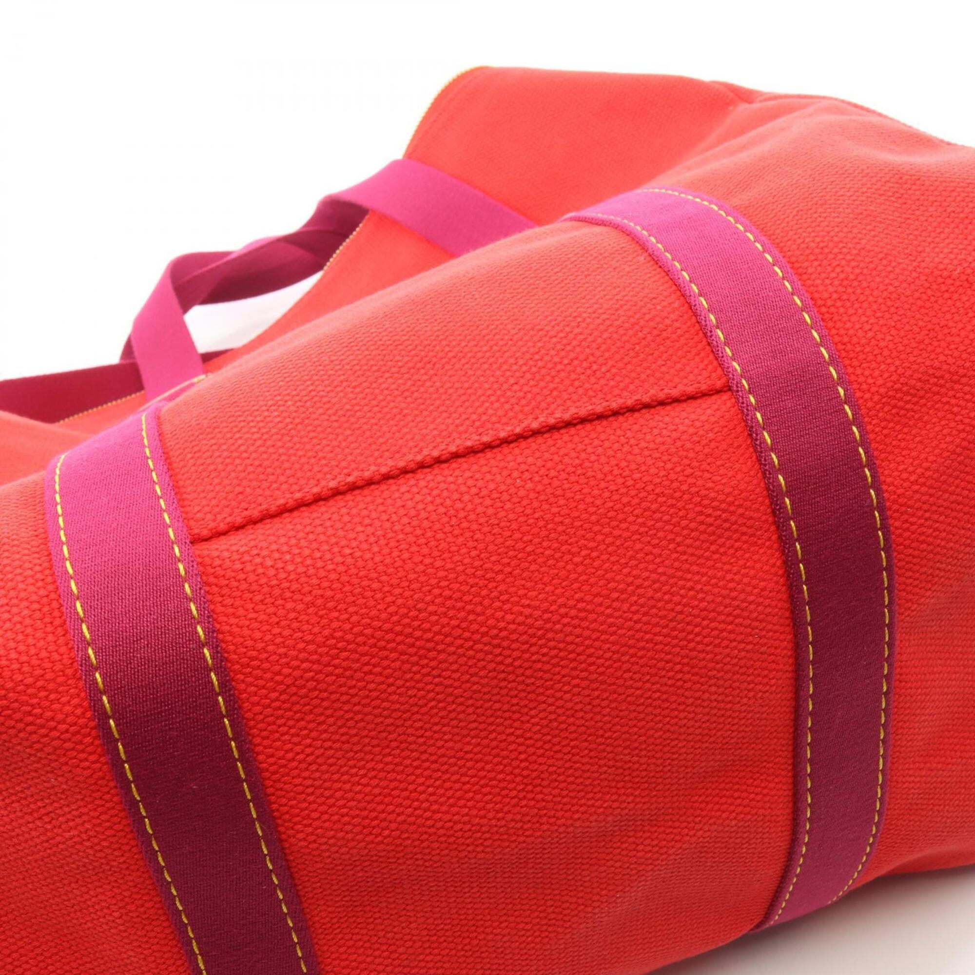 Louis Vuitton Red Color Rouge Canvas Boston Bag Handbag (Pre-Owned)