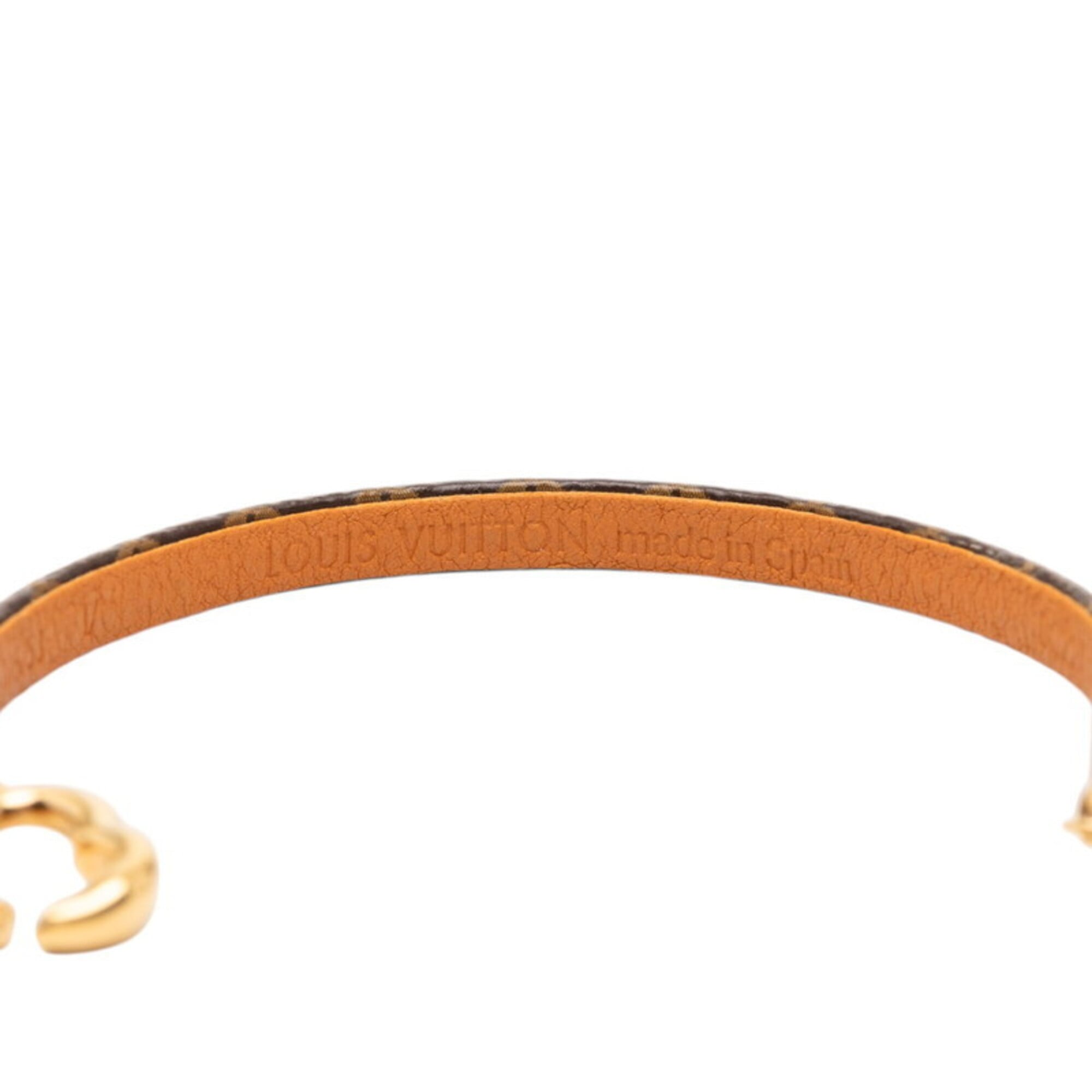 Louis Vuitton Monogram Gold Brown Charm Bracelet (Pre-Owned)