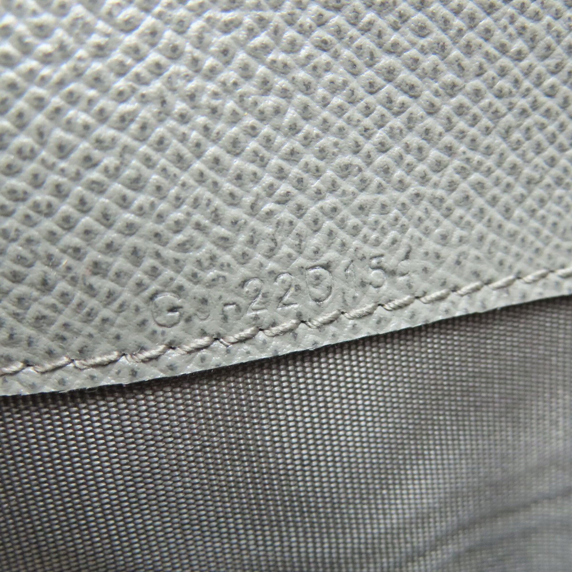 Salvatore Ferragamo Gray Leather Long Wallet (Tri-Fold) (Pre-Owned)