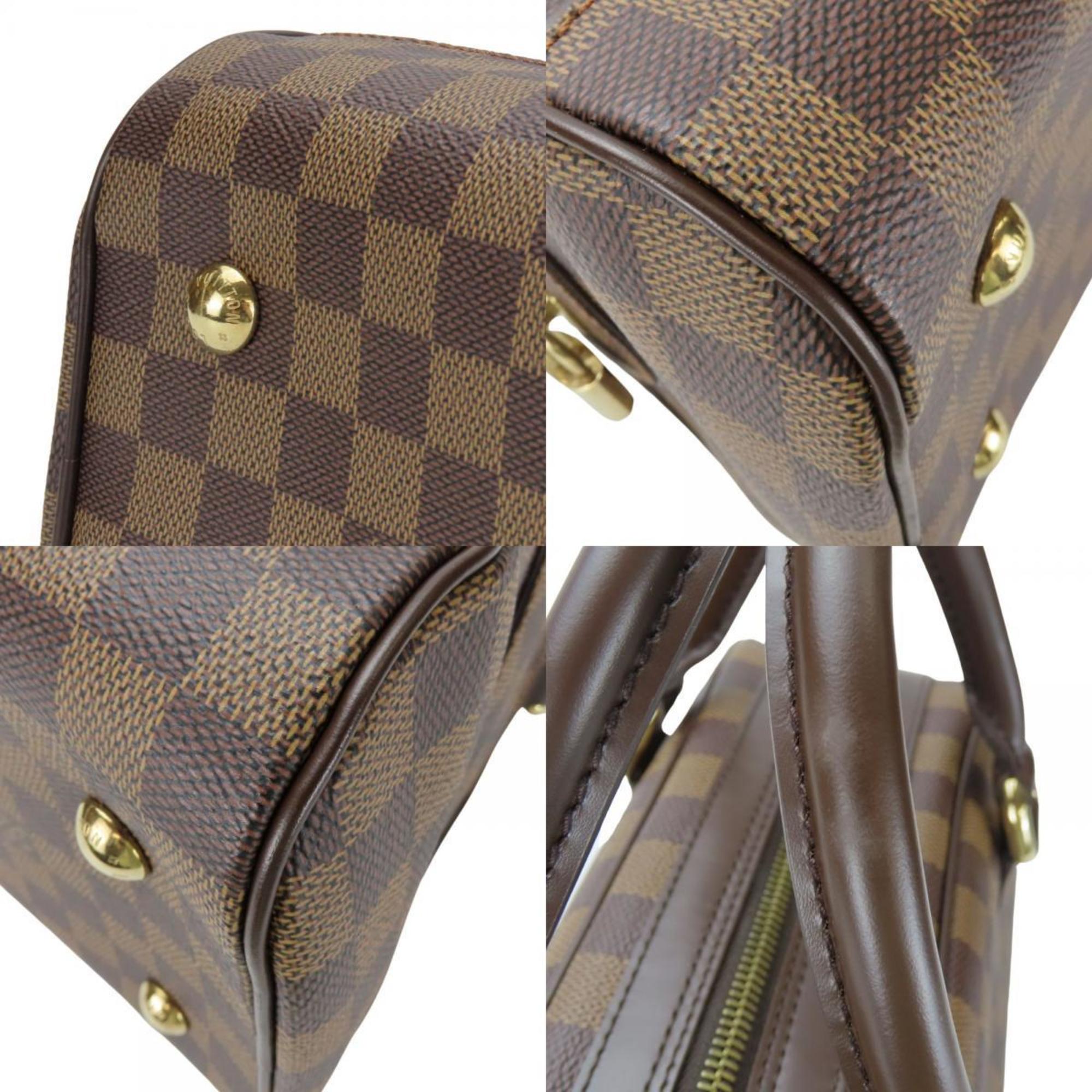 Louis Vuitton Brown Ebene Damier Canvas Leather Handbag (Pre-Owned)