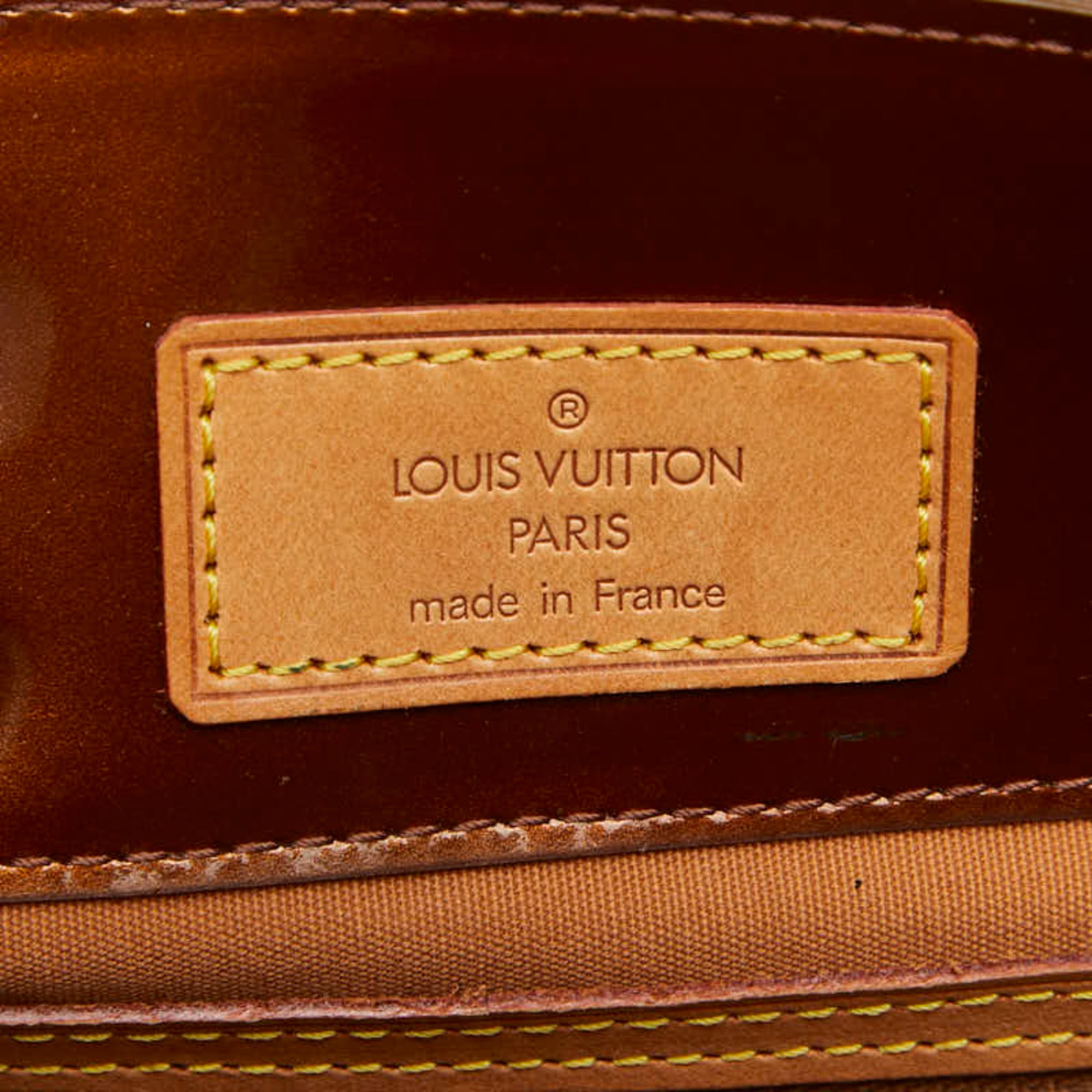 Louis Vuitton Bronze Brown Patent Leather Handbag (Pre-Owned)