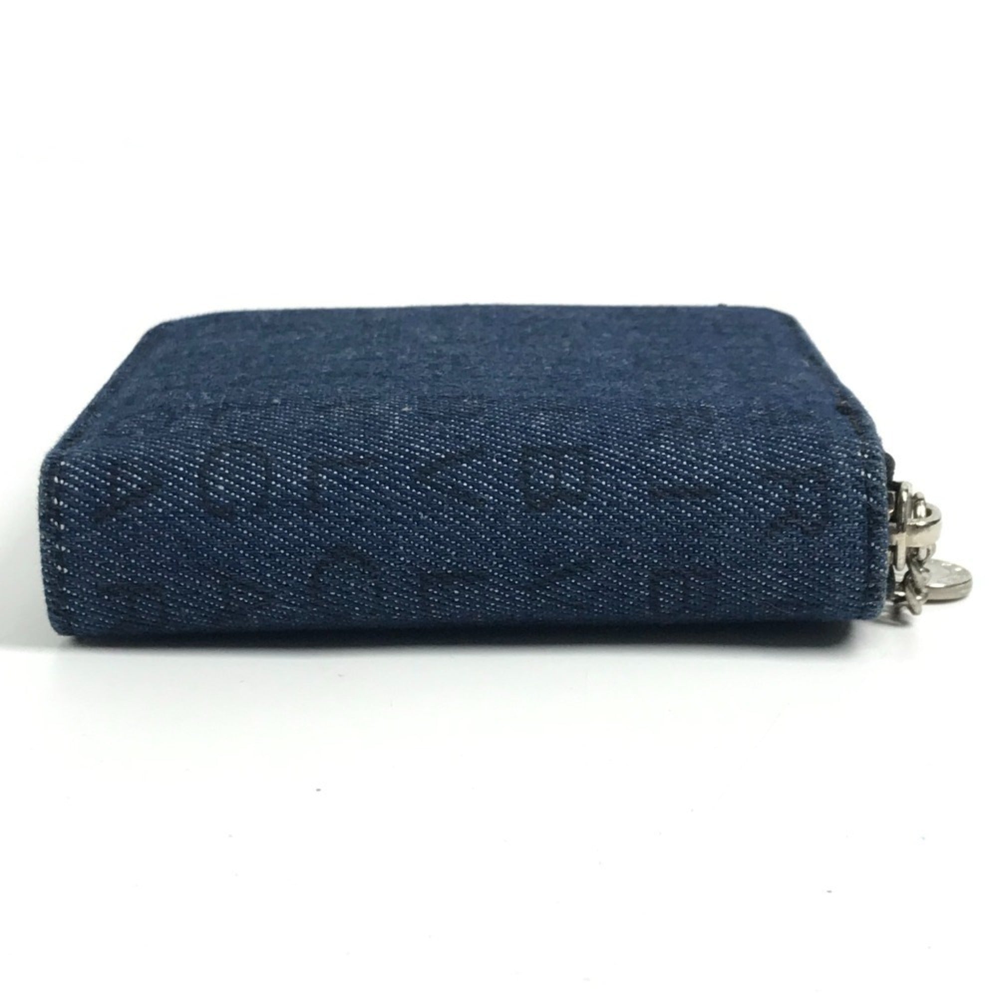 Bvlgari Black Blue Canvas Leather Wallet (Bi-Fold) (Pre-Owned)