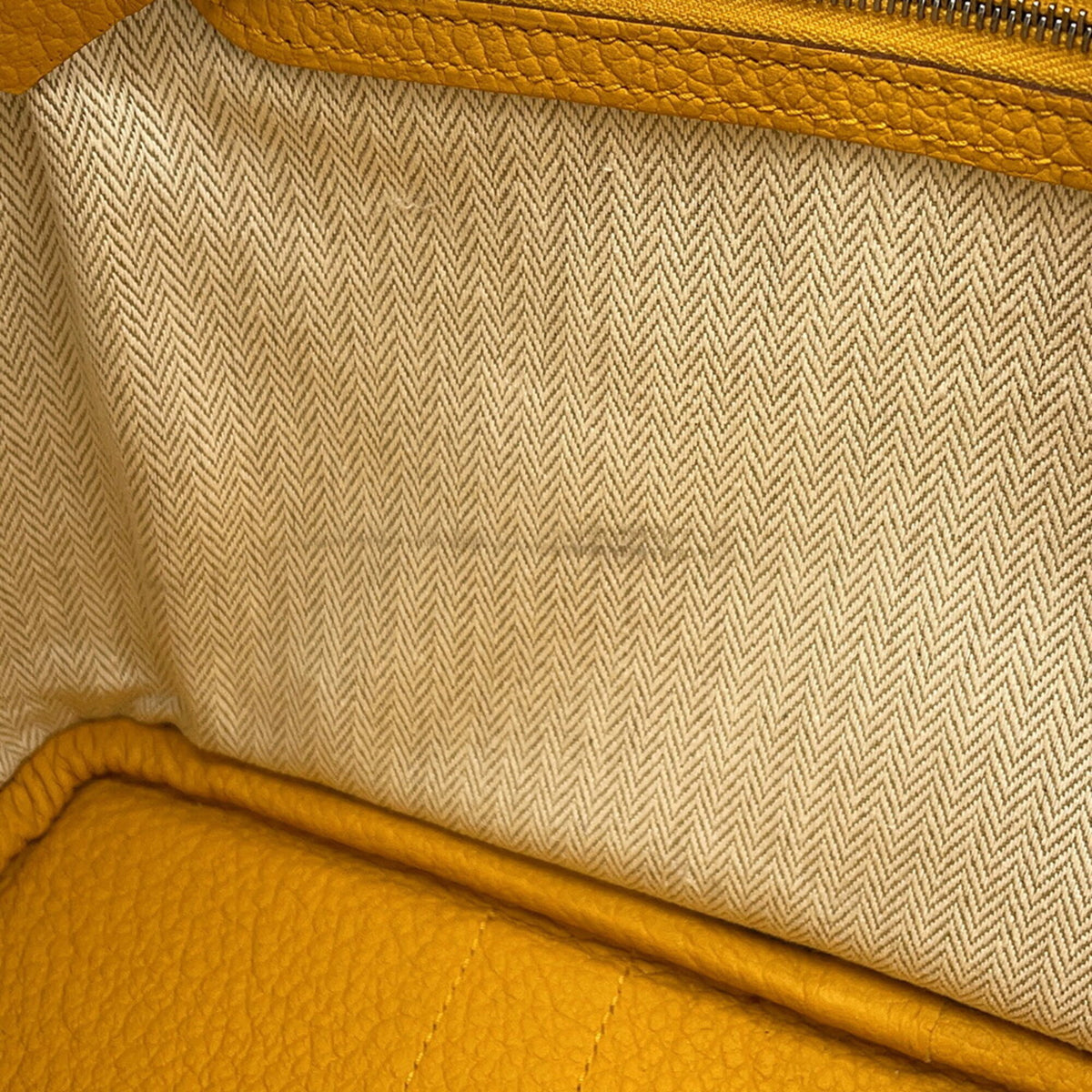 Hermes Garden Jaune Country Leather Handbag Tote Bag (Pre-Owned)