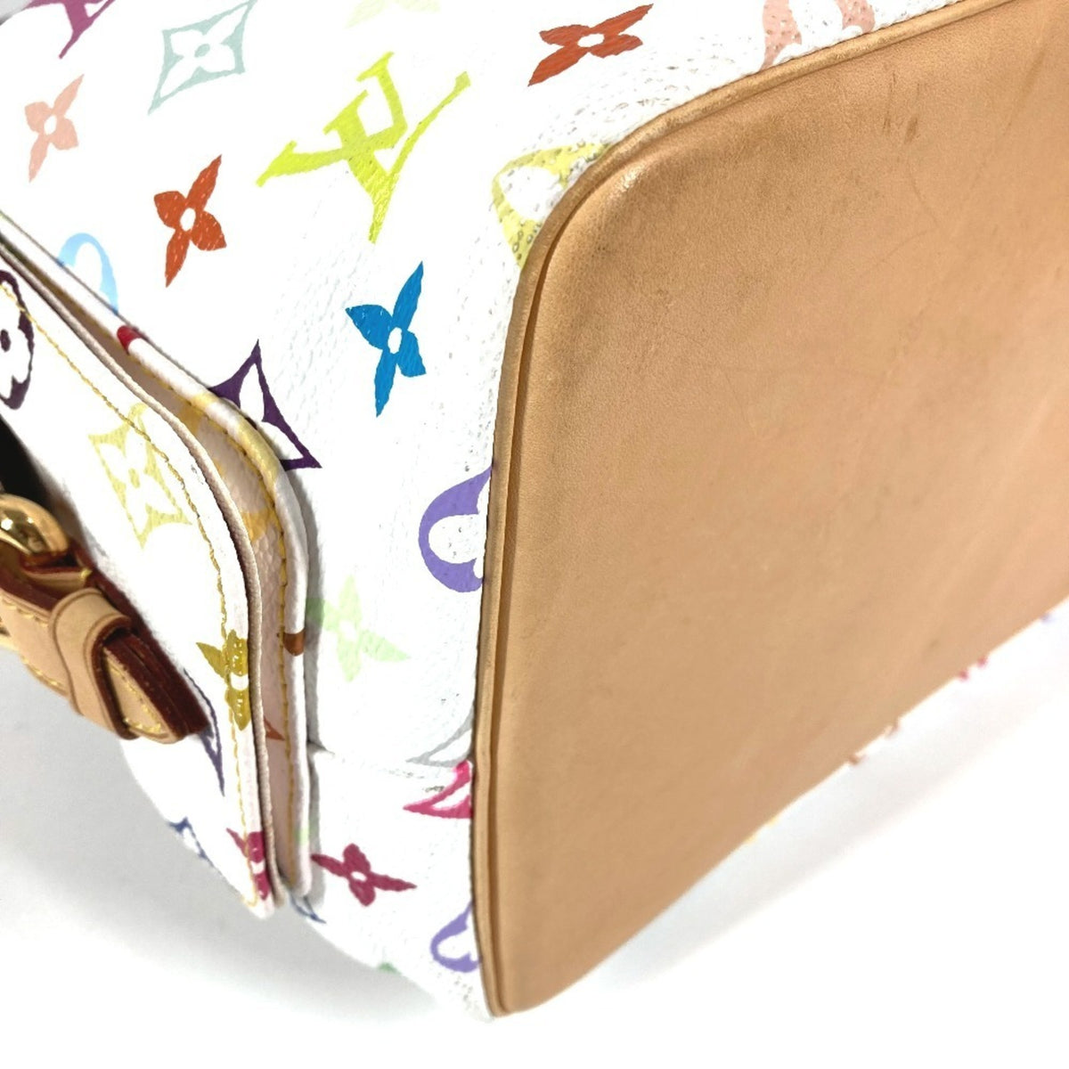 Louis Vuitton Blanc White Monogram Multicolore Shoulder Bag (Pre-Owned)