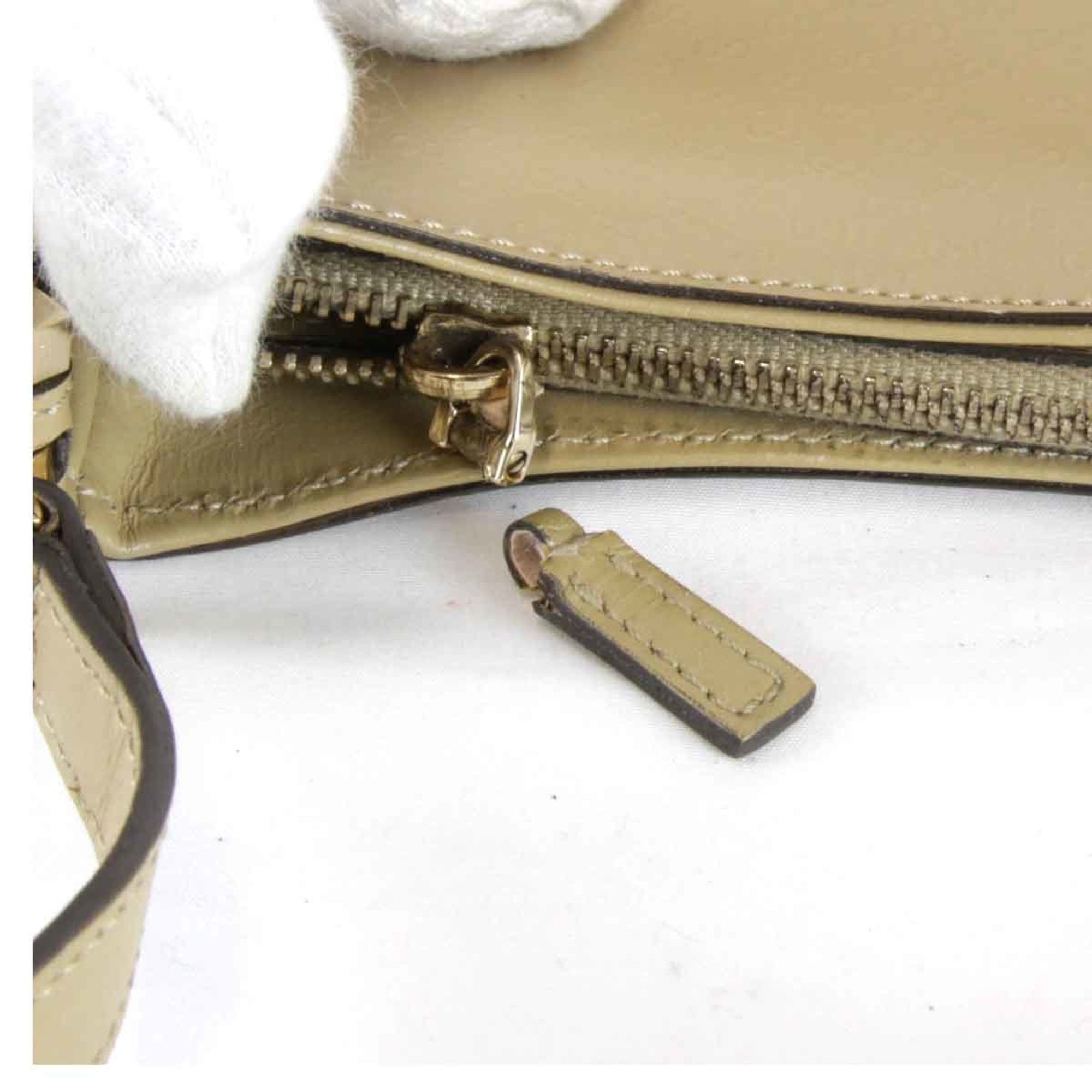 Gucci Beige Leather Shoulder Bag (Pre-Owned)