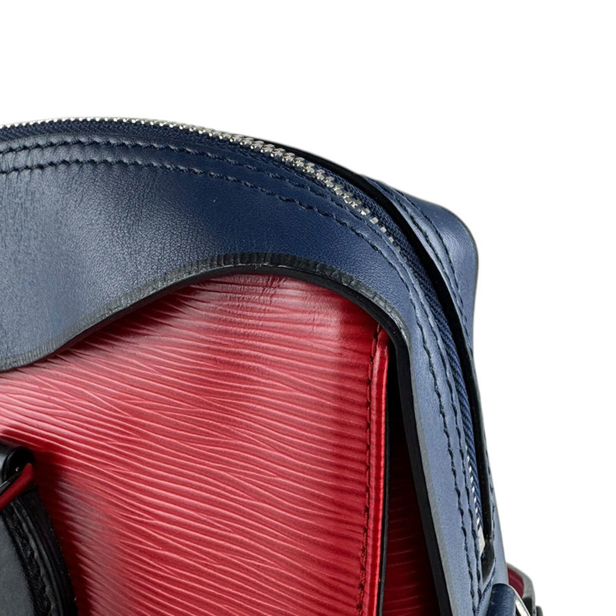 Louis Vuitton Black Navy Red Color Epi Leather Handbag Shoulder Bag (Pre-Owned)