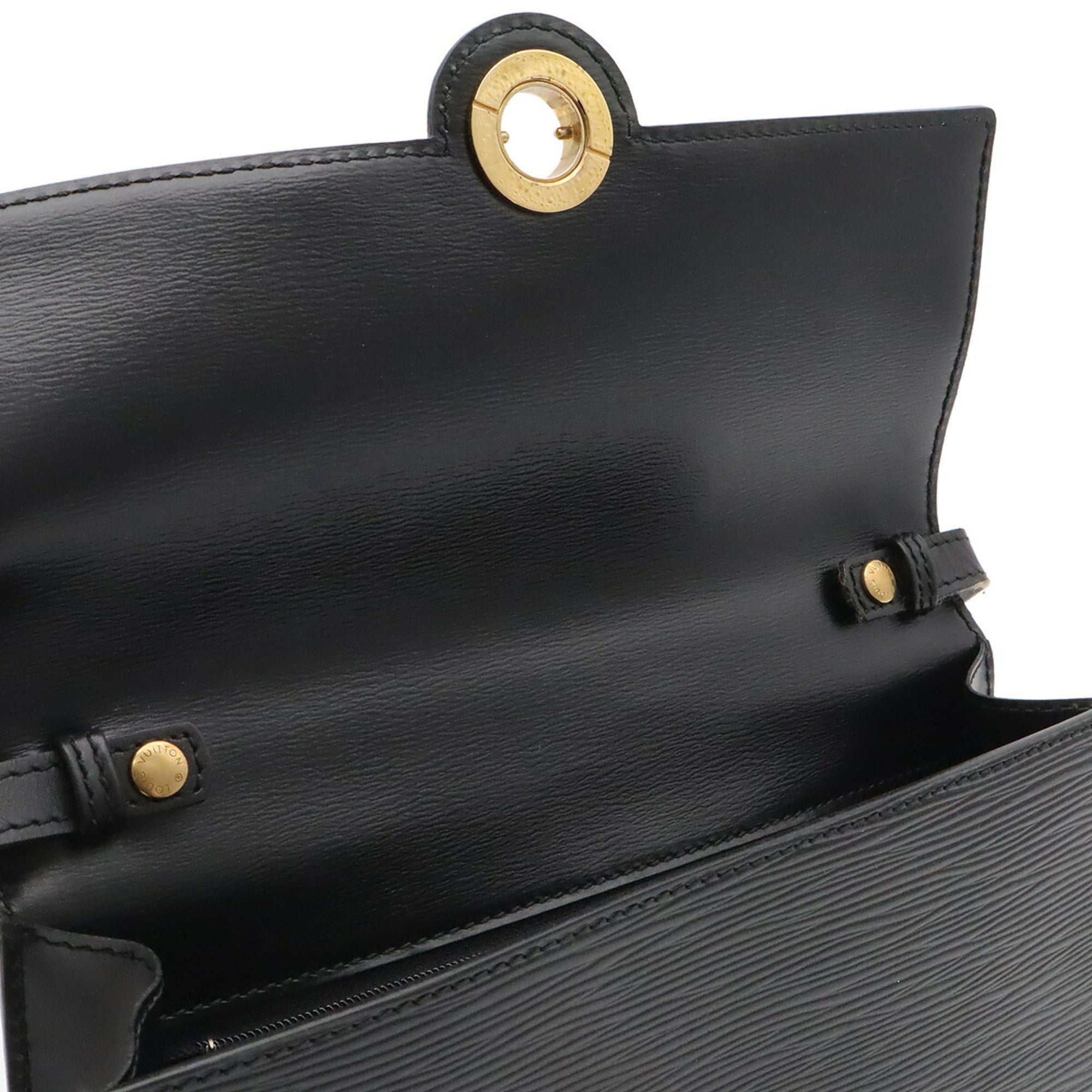Louis Vuitton Epi Black Noir Epi Leather Clutch Bag Shoulder Bag (Pre-Owned)