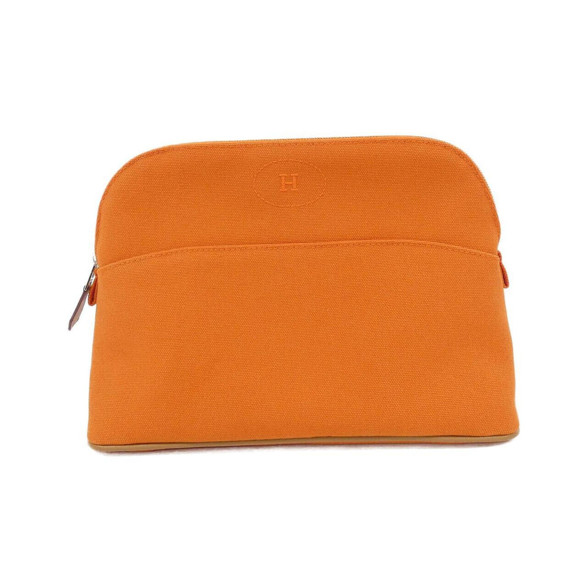 Hermes Feu Orange Canvas Handbag Pouch (Pre-Owned)