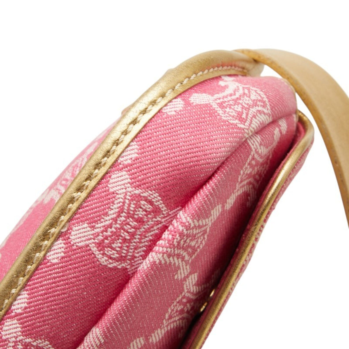 Celine Gold Pink Denim Sling Bag (Pre-Owned)