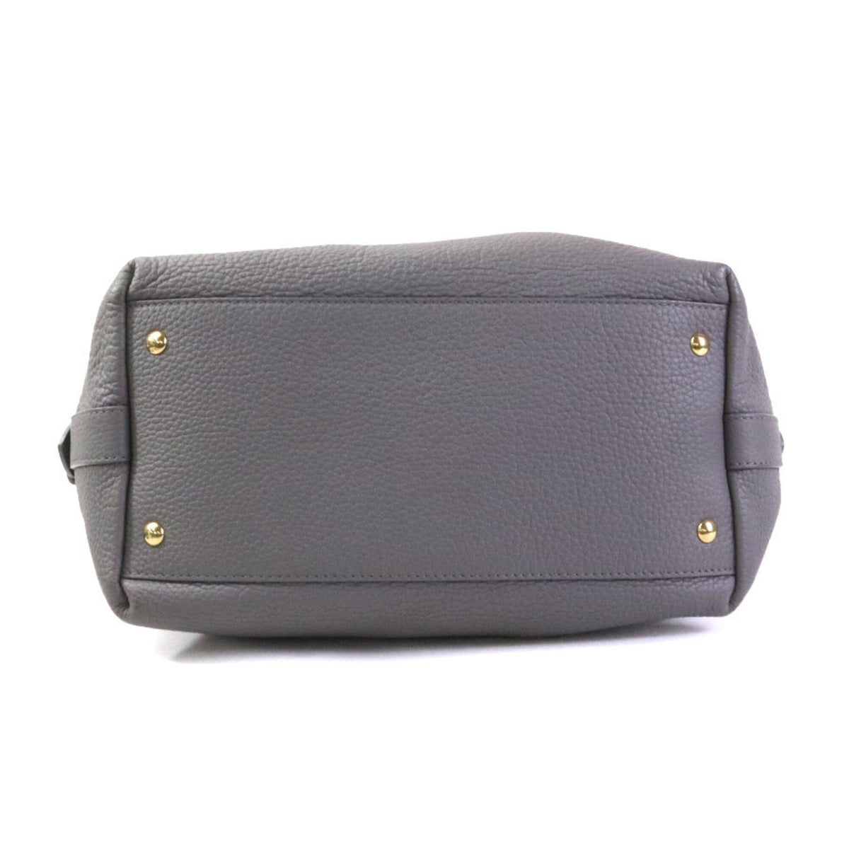 Salvatore Ferragamo Gray Leather Shoulder Bag (Pre-Owned)