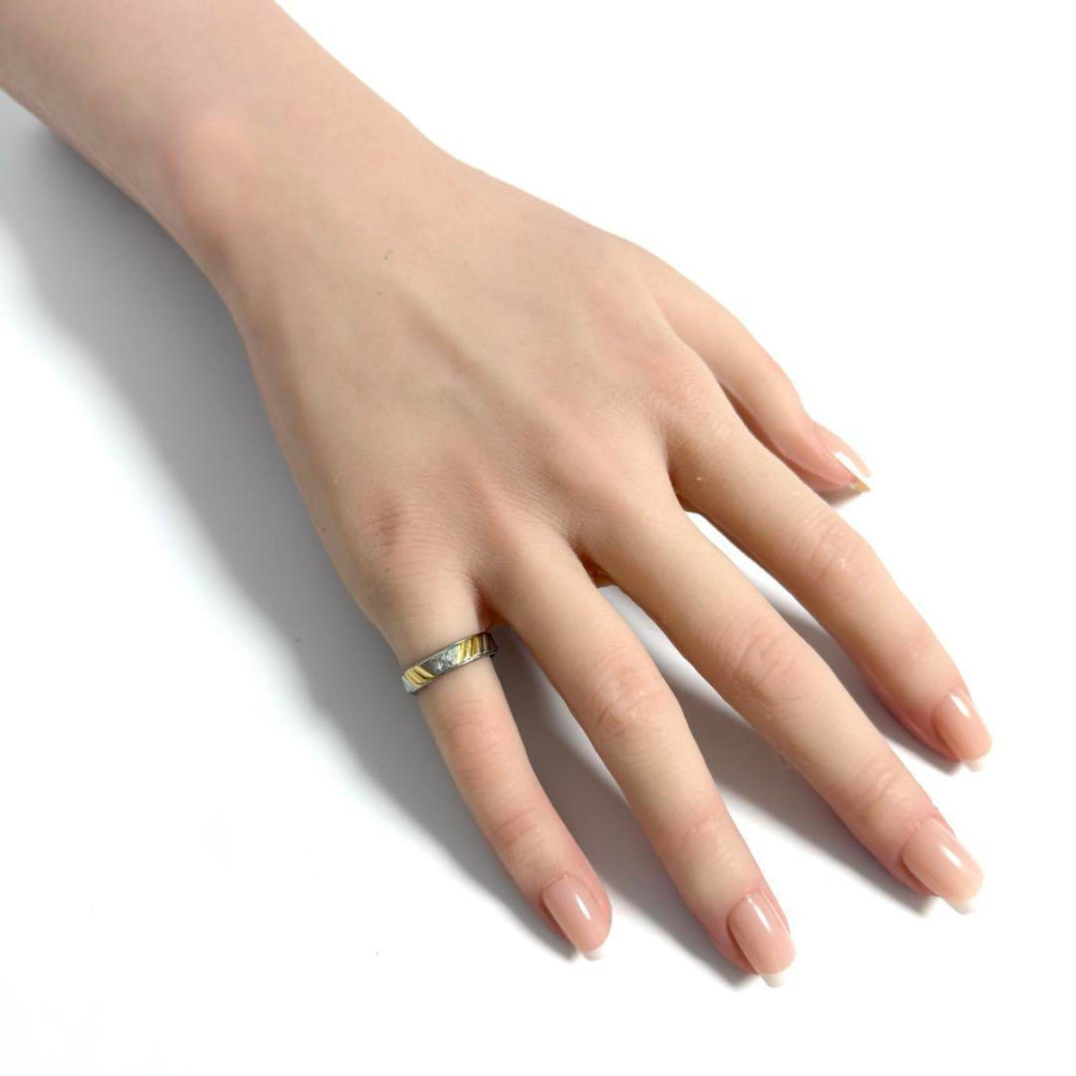 Celine Yellow Gold (18K) Platinum 950 Band Ring (Pre-Owned)