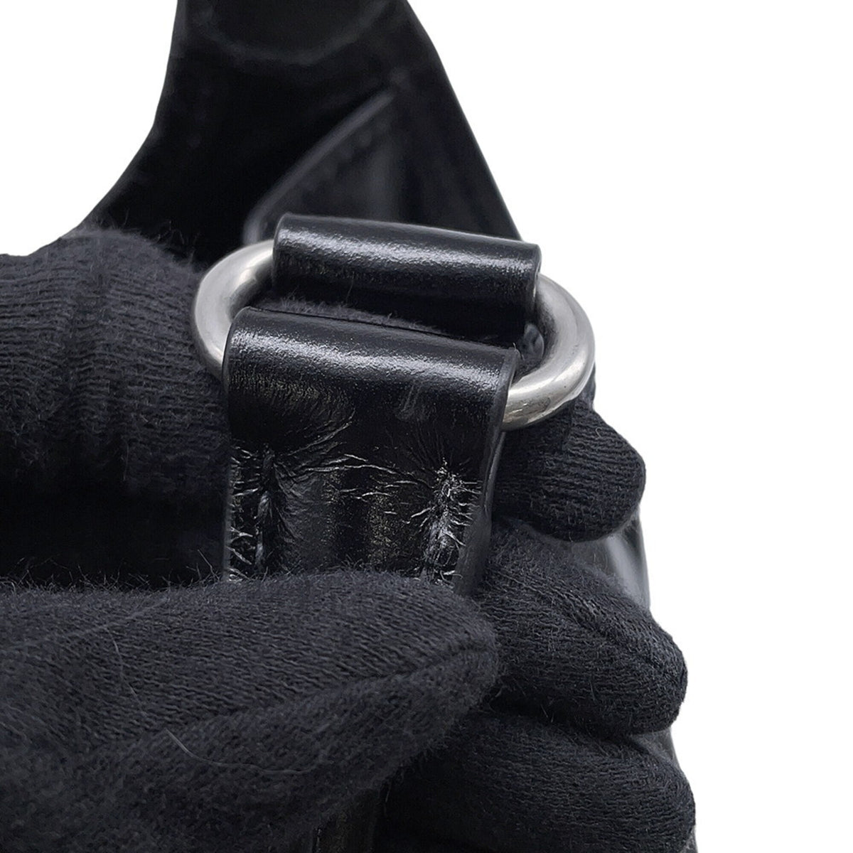 Prada Black Leather Handbag Shoulder Bag (Pre-Owned)