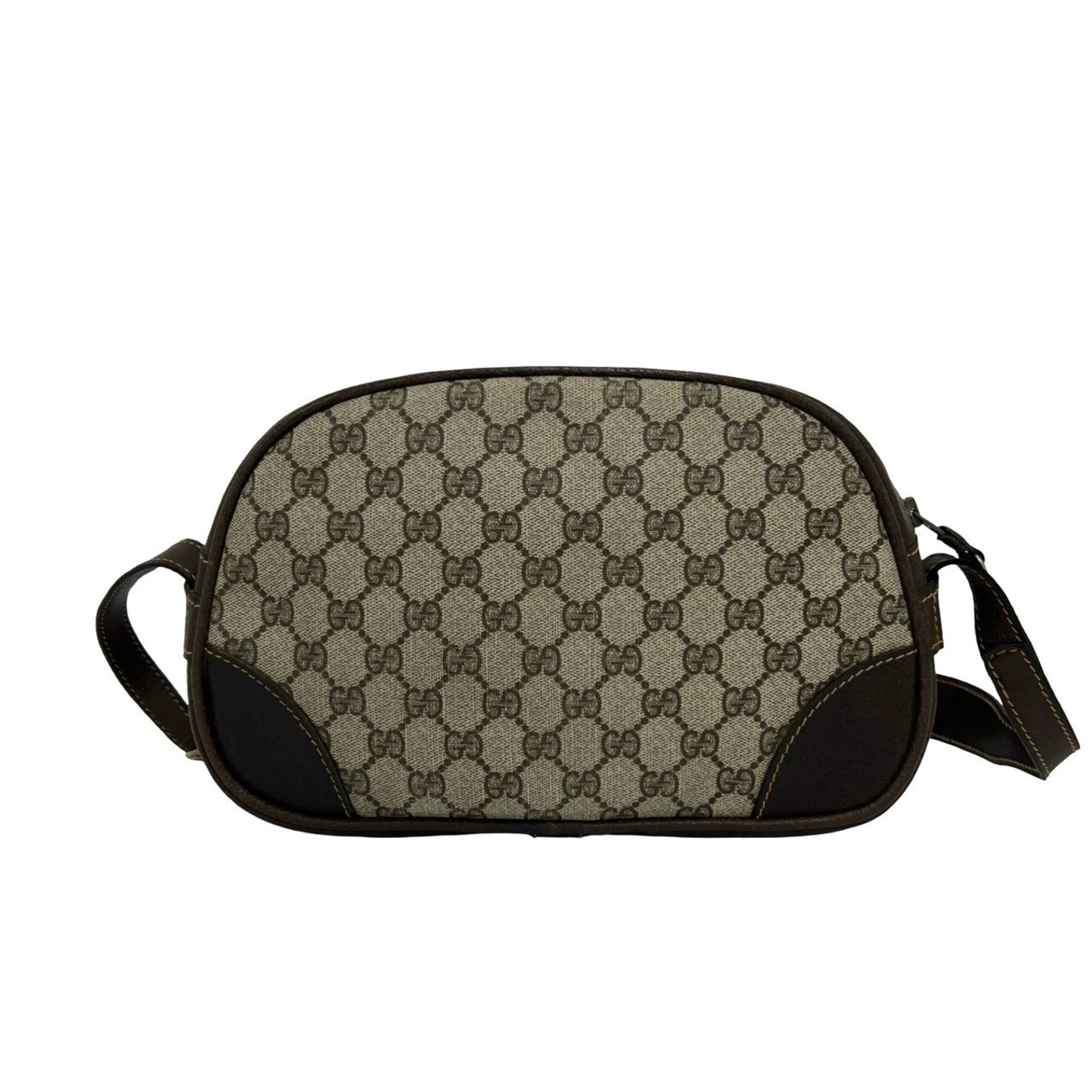 Gucci Brown Leather Pvc Pochette Shoulder Bag (Pre-Owned)