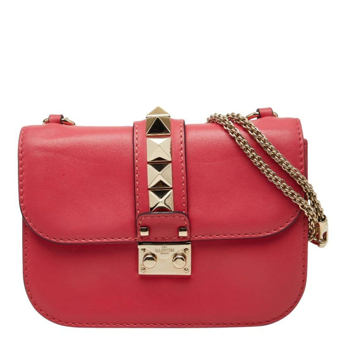 Valentino Pink Leather Shoulder Bag (Pre-Owned)