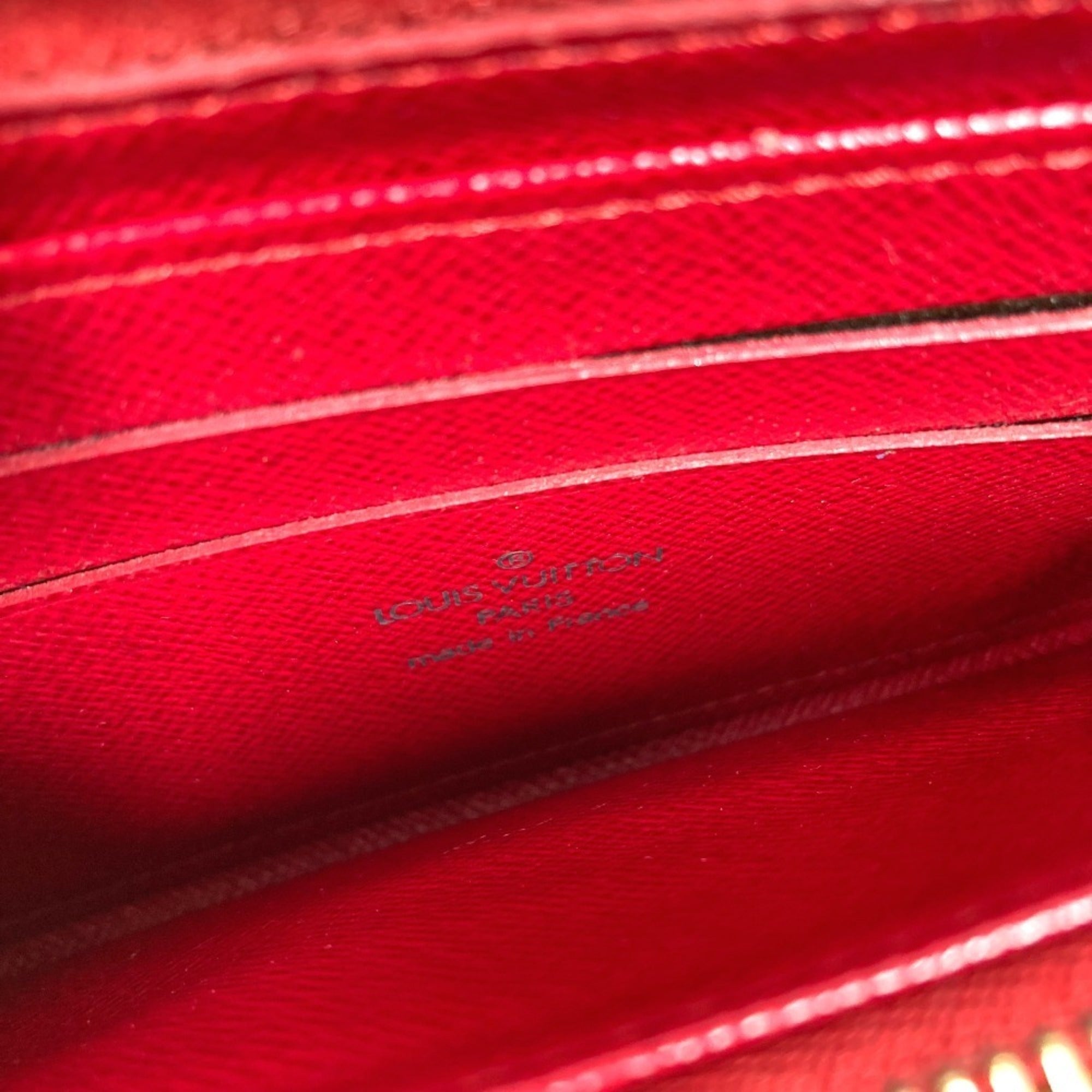 Louis Vuitton Brown Red Color Monogram Cherry Blossom Long Wallet (Bi-Fold) (Pre-Owned)