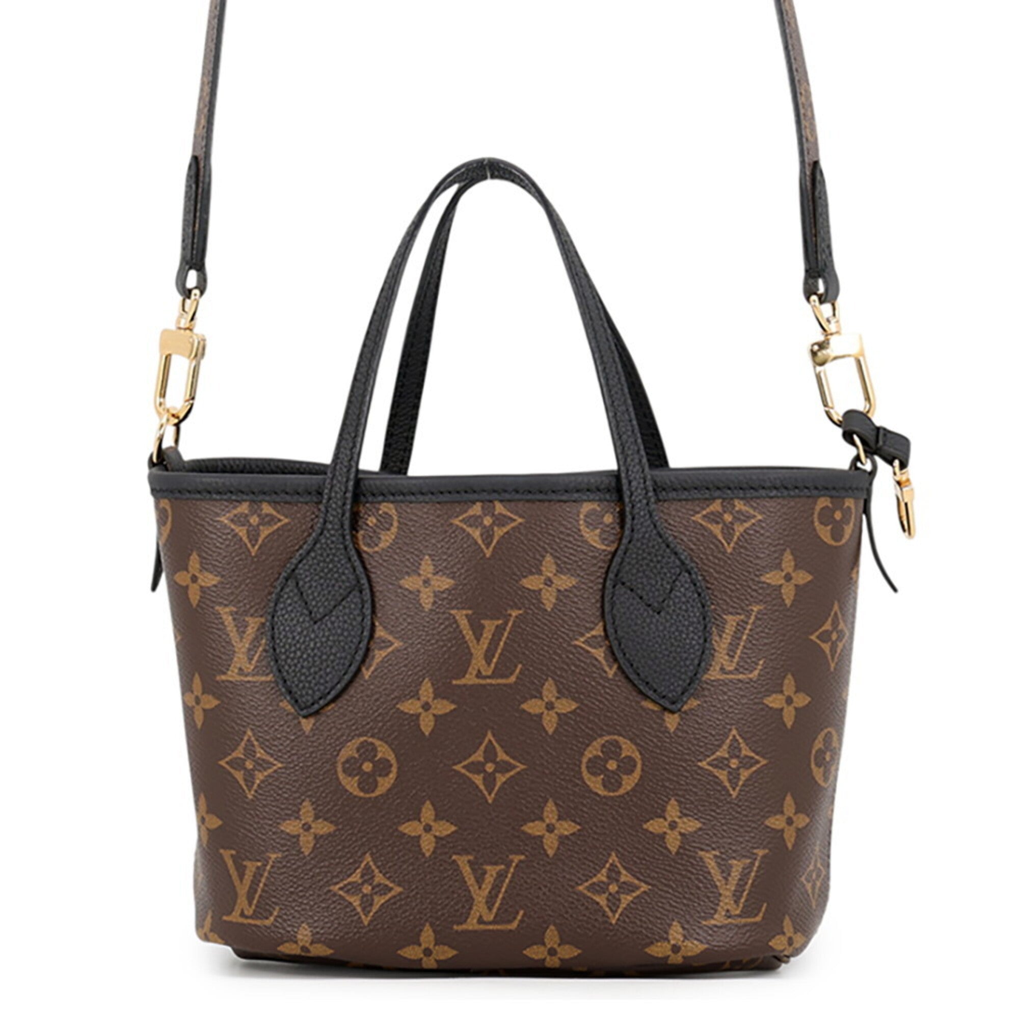 Louis Vuitton Monogram Black Noir Monogram Leather Handbag Tote Bag (Pre-Owned)