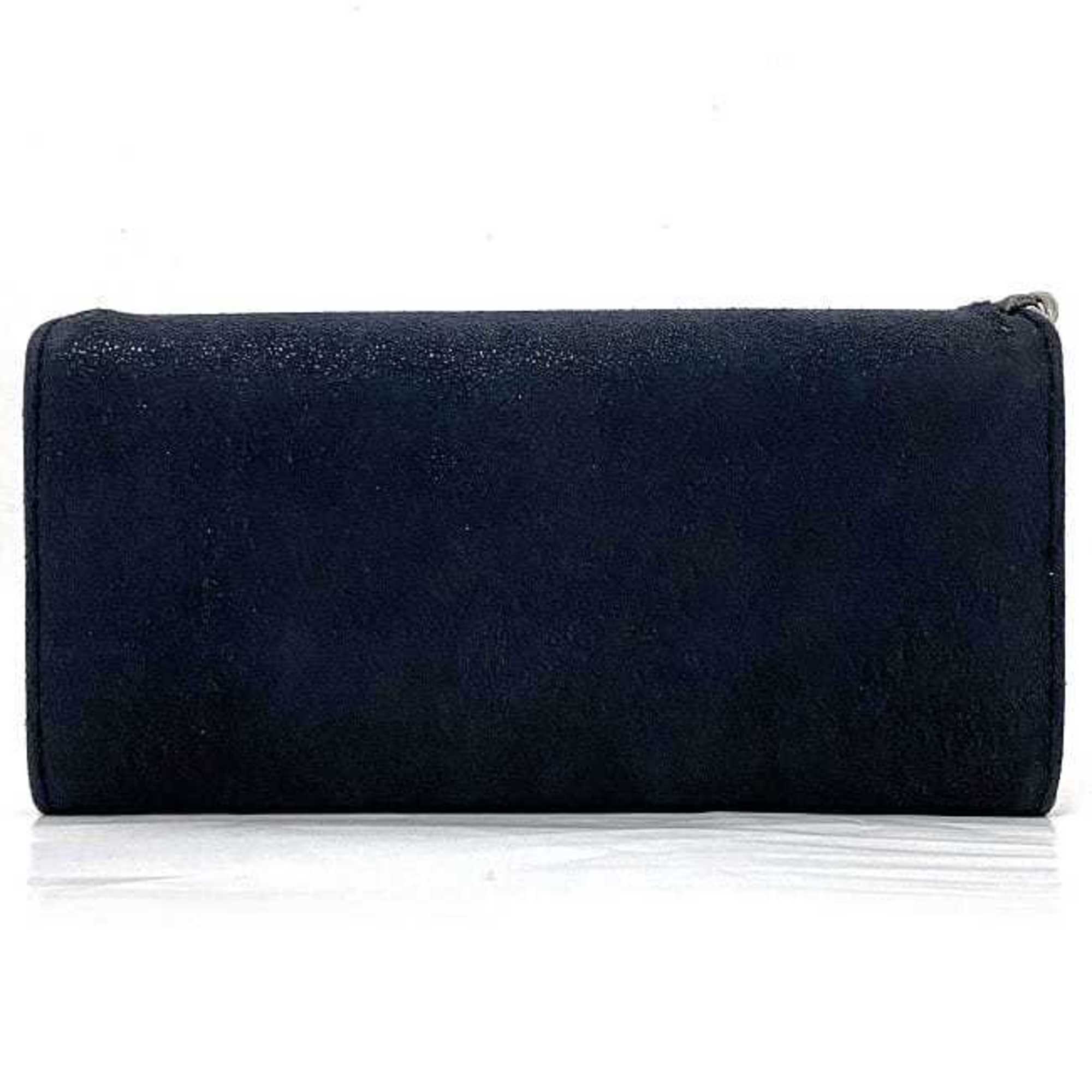 Stella Mccartney Navy Silver Polyester Metal Long Wallet (Bi-Fold) (Pre-Owned)