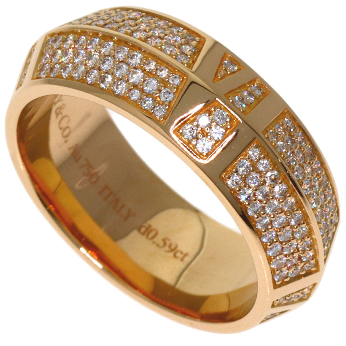 Tiffany Atlas Pink Gold (18K) Band Ring (Pre-Owned)