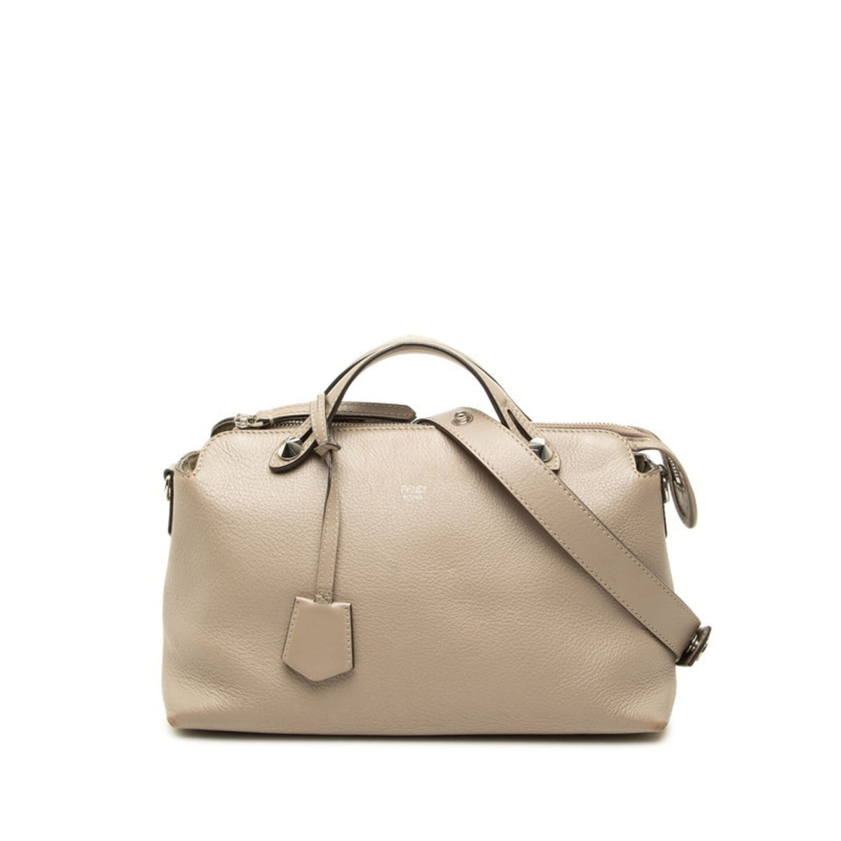 Fendi Beige Leather Handbag Shoulder Bag (Pre-Owned)