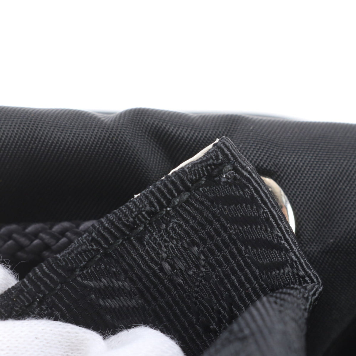 Prada Black Leather Nylon Backpack (Pre-Owned)