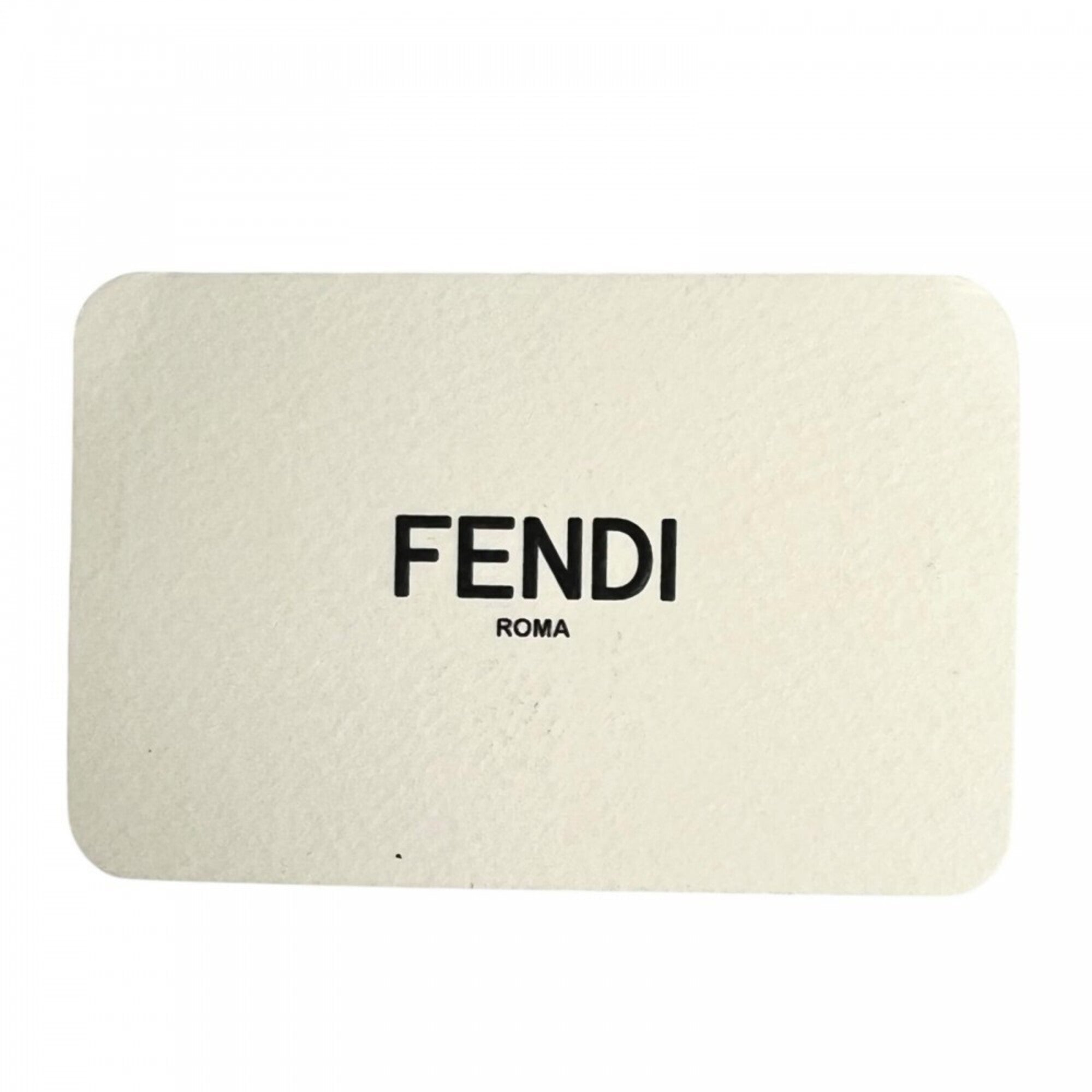 Fendi Black White Leather Handbag (Pre-Owned)