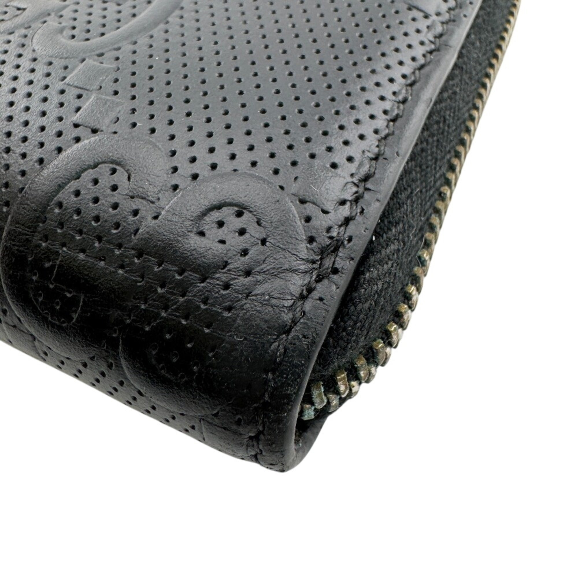 Gucci Black Leather Long Wallet (Bi-Fold) (Pre-Owned)