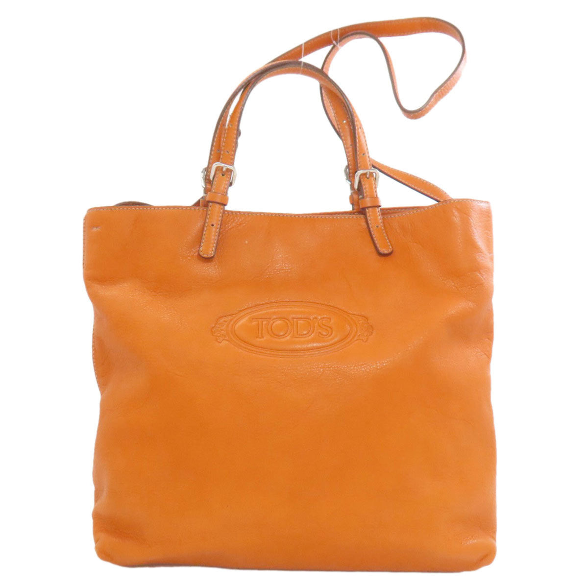 Tod's Orange Leather Tote Bag (Pre-Owned)