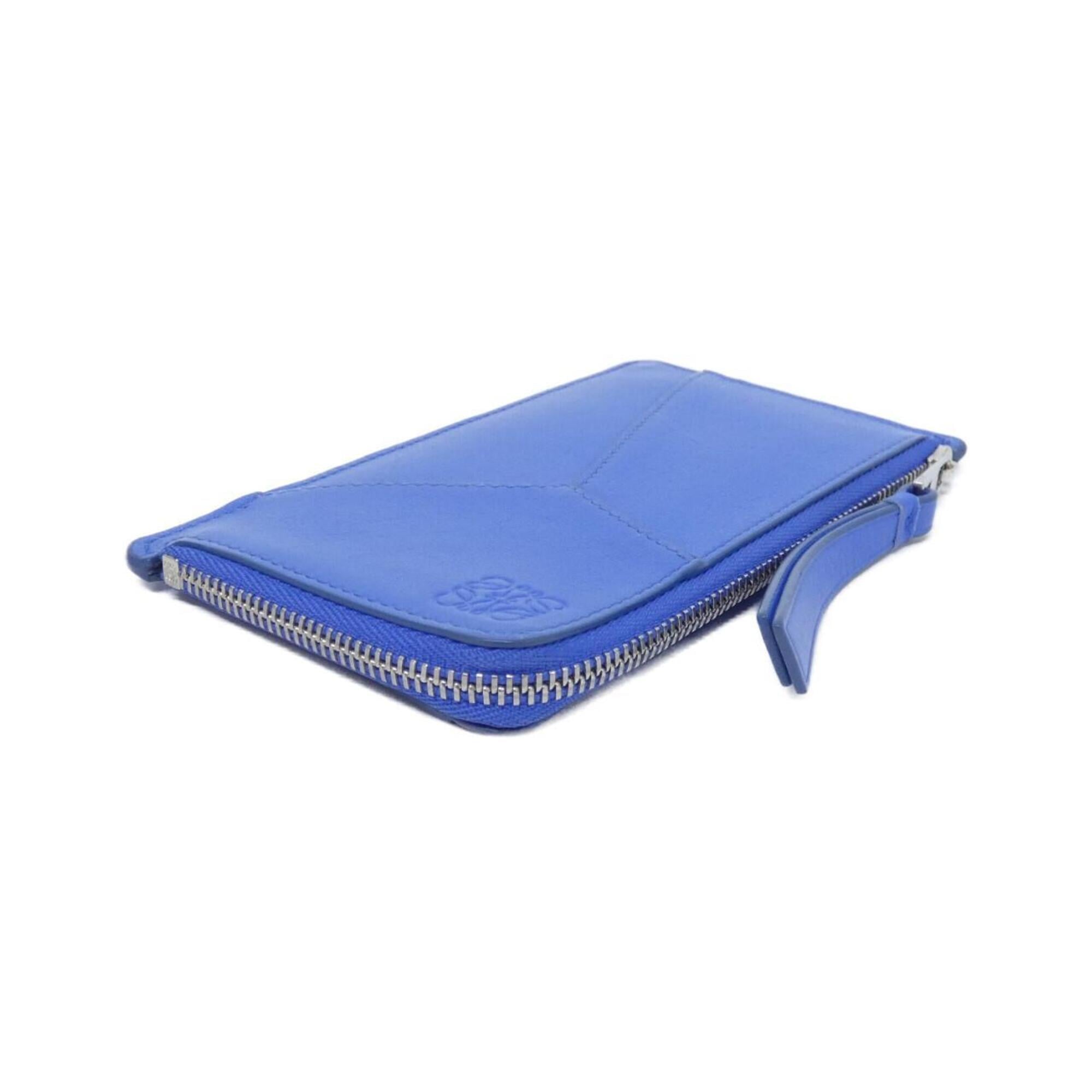 Loewe Blue Leather Coin Purse/Coin Case (Pre-Owned)