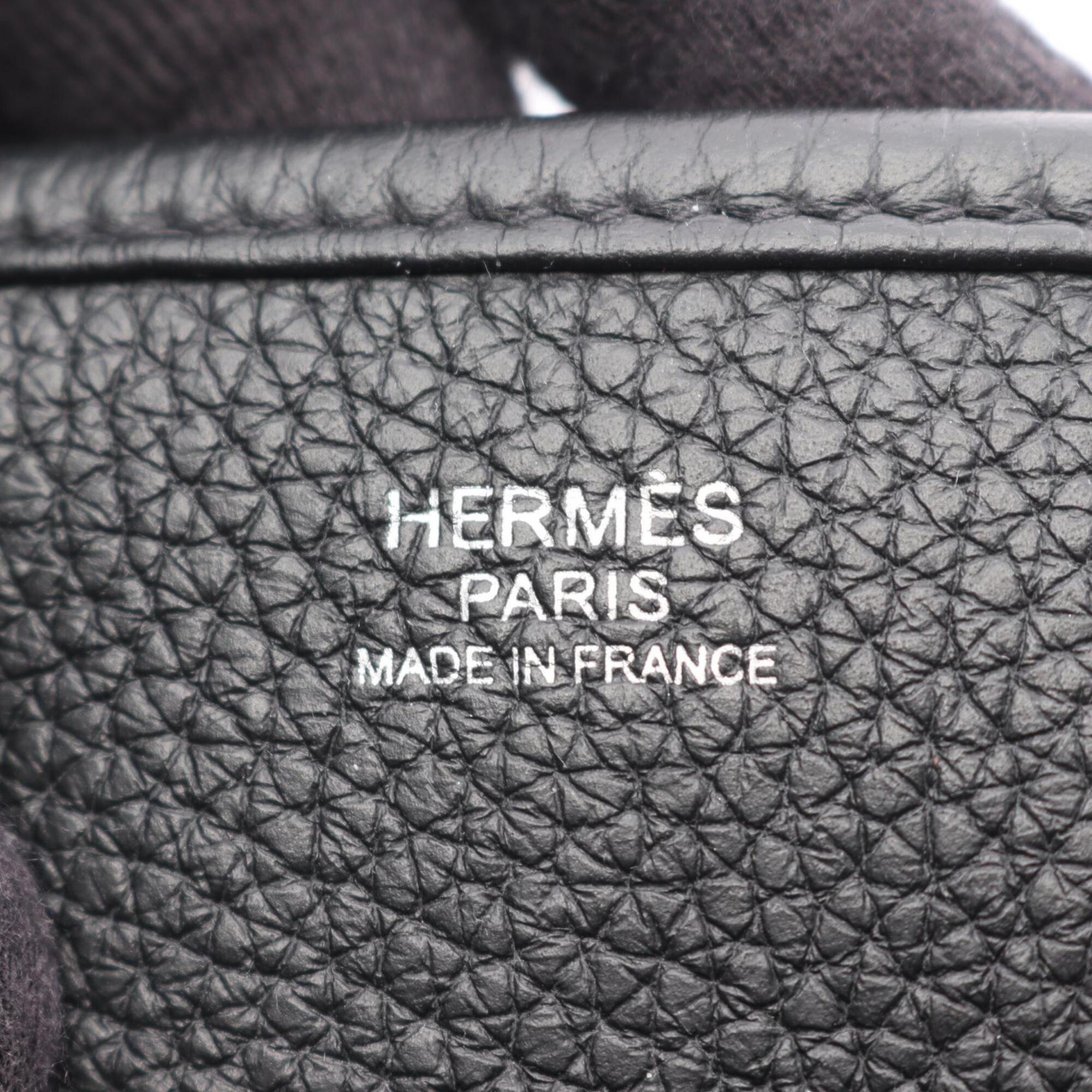 Hermes Black Taurillon Clemence Leather Handbag Shoulder Bag (Pre-Owned)