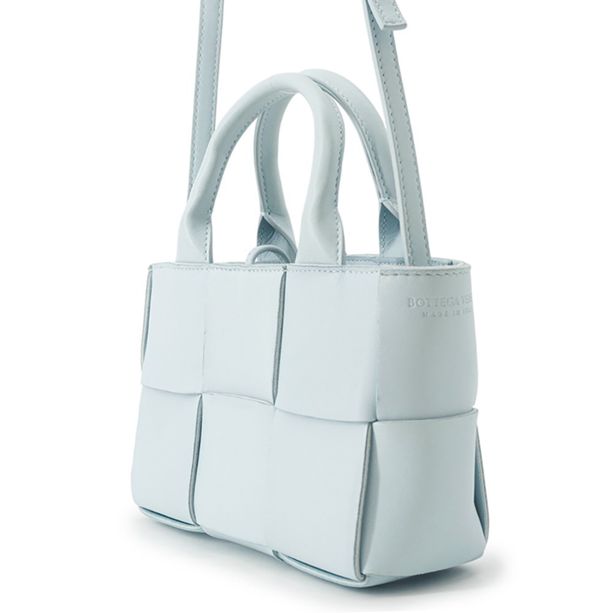 Bottega Veneta Light Blue Leather Handbag (Pre-Owned)