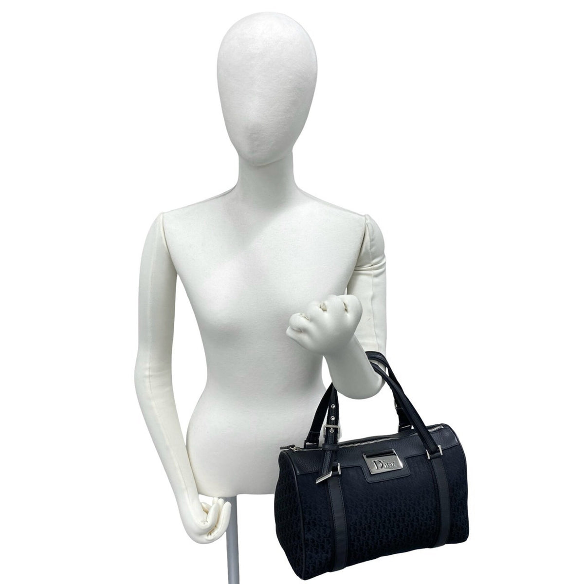 Christian Dior Black Canvas Leather Handbag (Pre-Owned)